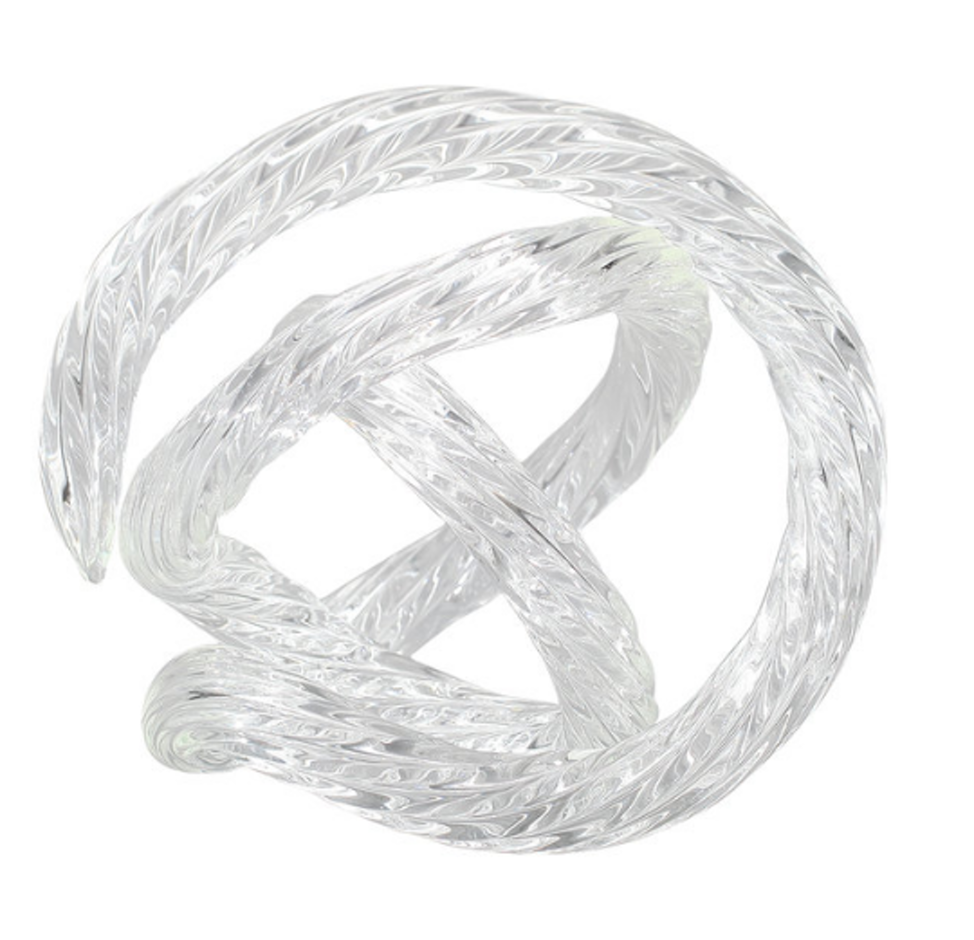 Clear Glass Love Knot CH-C by V Handblown Glass