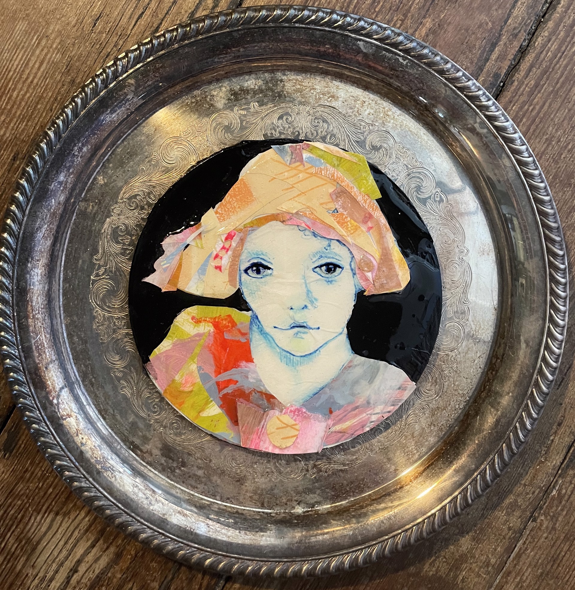 Silver Platter Girl by Shellie Lewis Crisp
