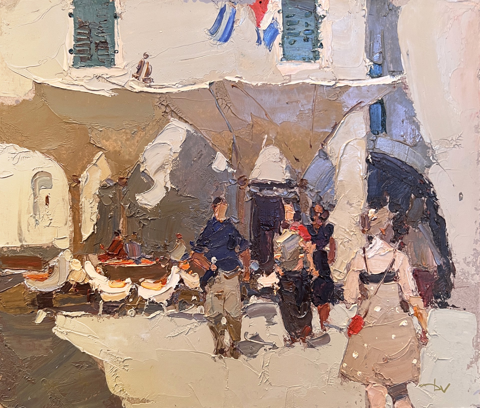 "Tourists II" original oil painting by Daniil Volkov