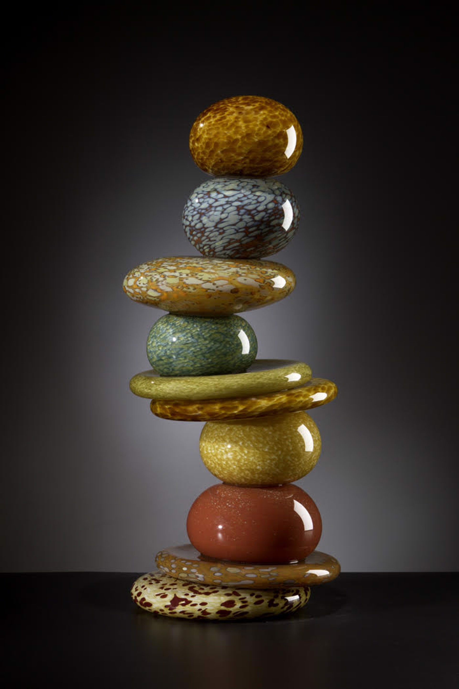 Pohacu Stacked Stones, Earth Amber by Robert Madvin