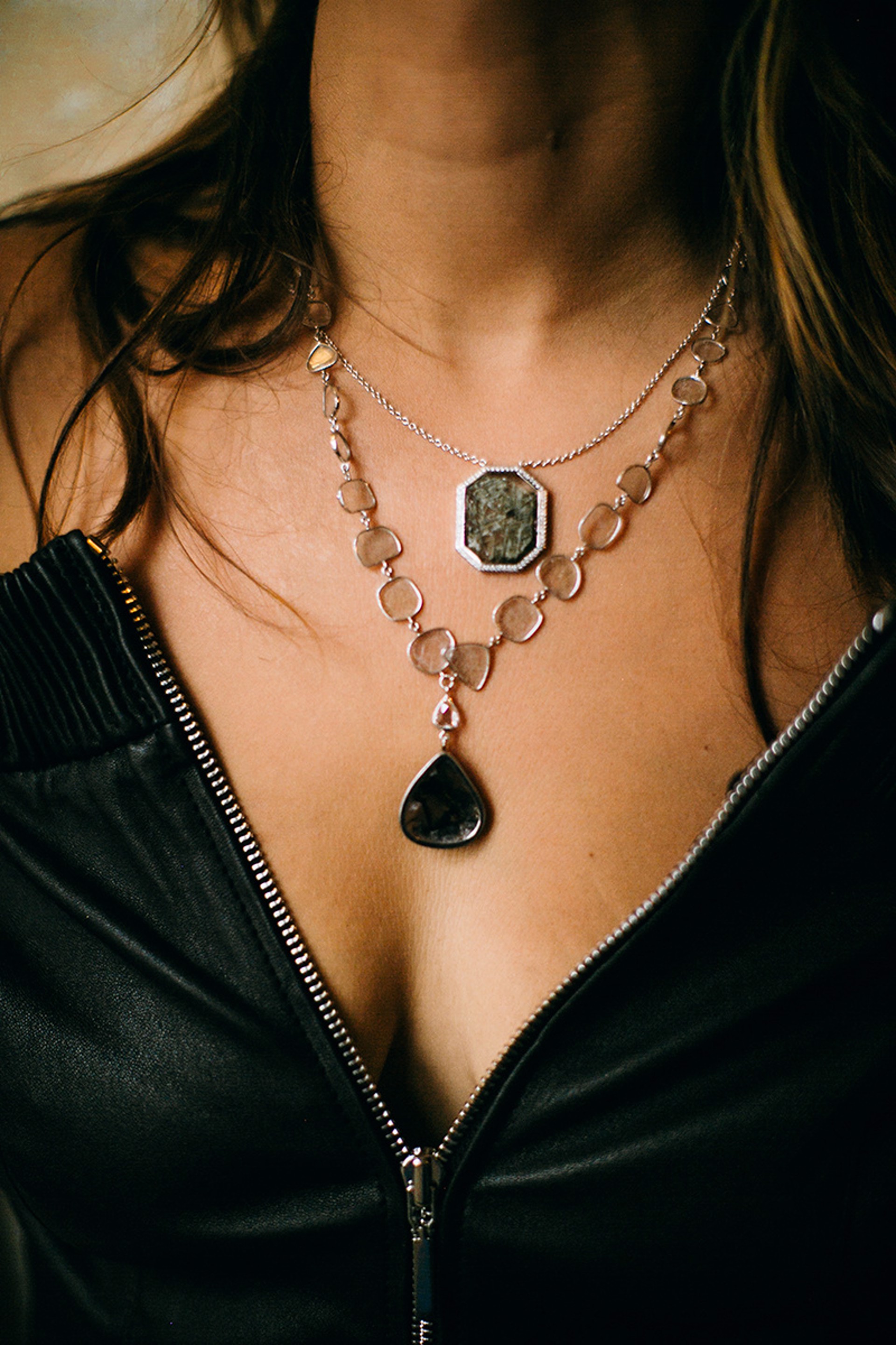 Sage Noir Necklace by Carley Jewels