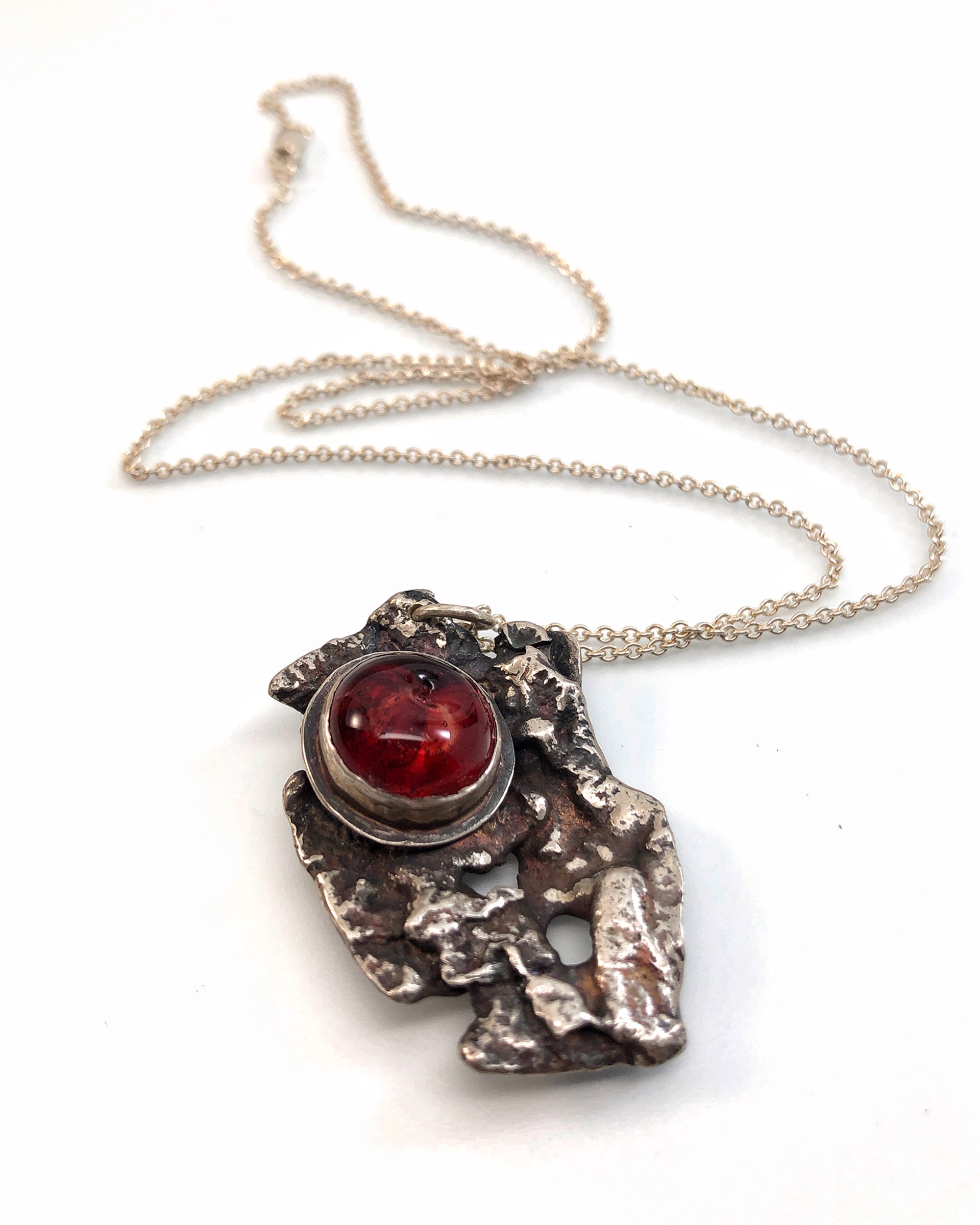 Reticulated & Fused Silver Necklace by Carli Schultz