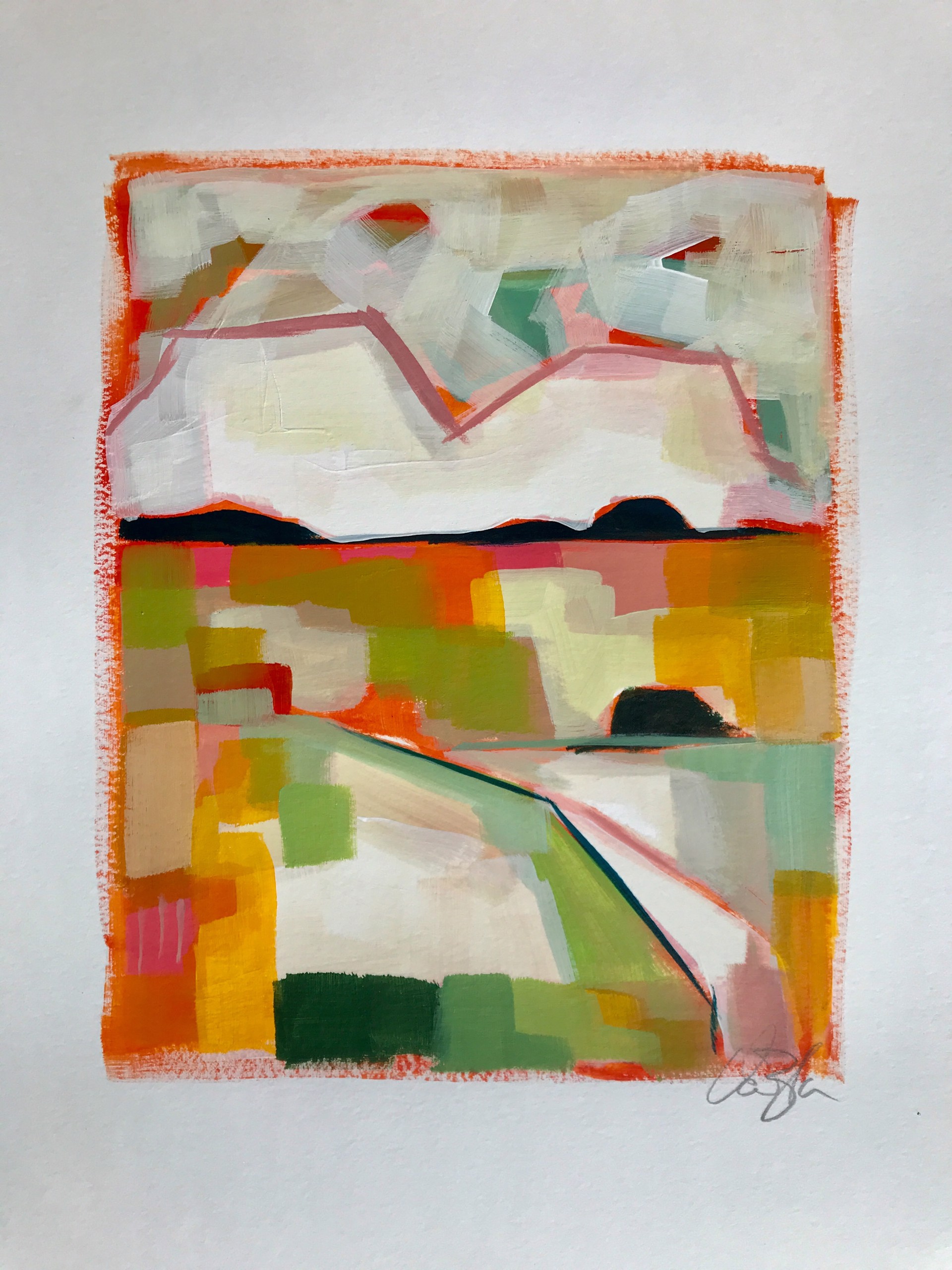 Mauve and Mint Fields by Rachael Van Dyke