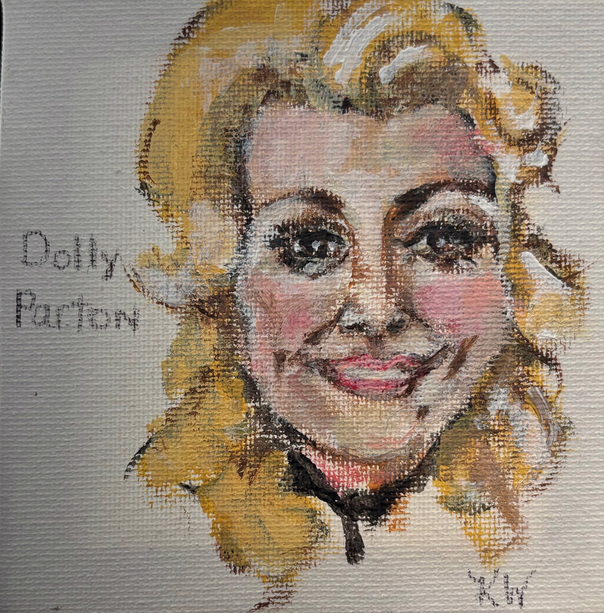 Dolly Parton Painting by Kathy Willingham