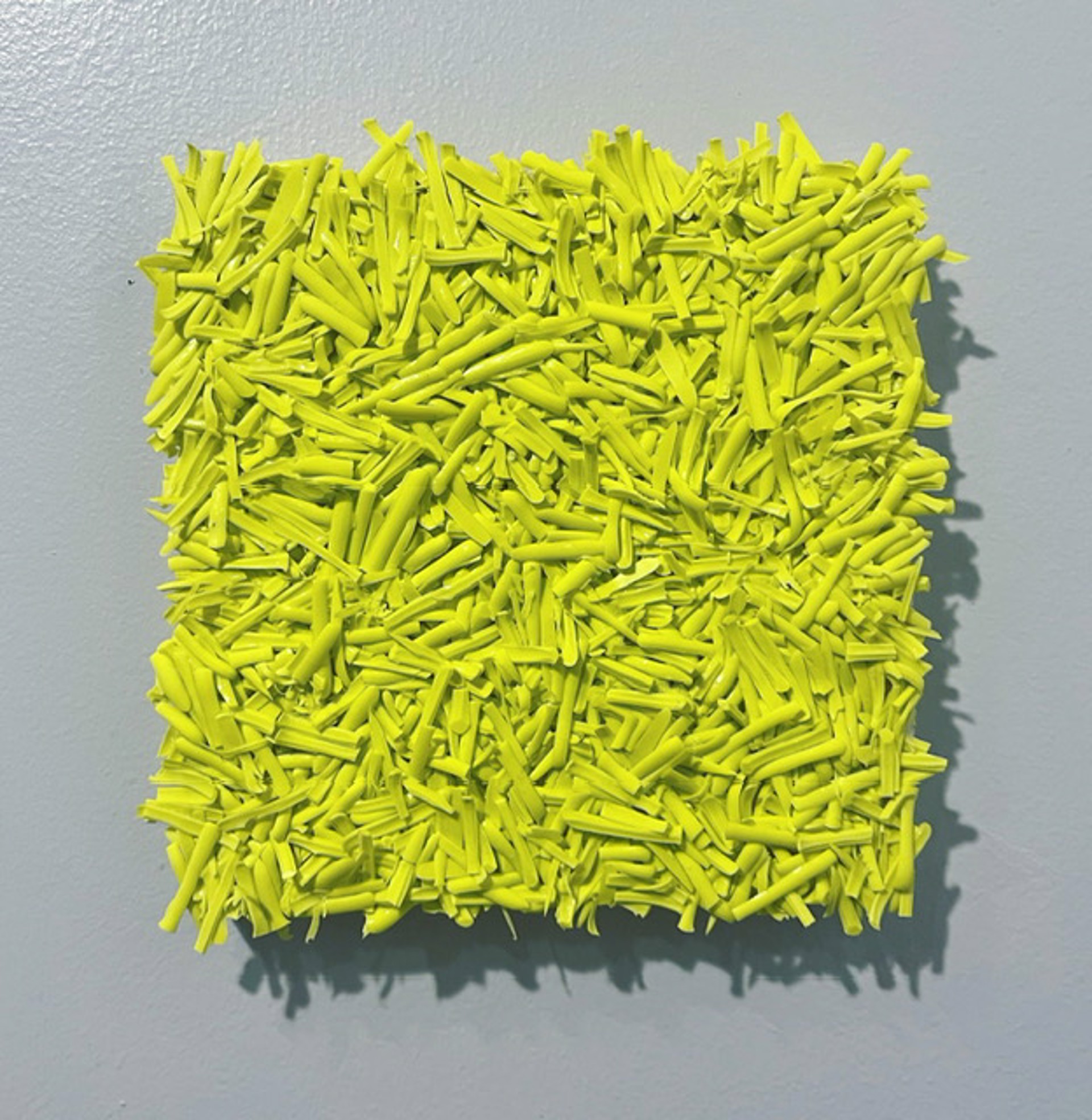 Fringe Yellow Eraser 6x6 by Evan Stoler