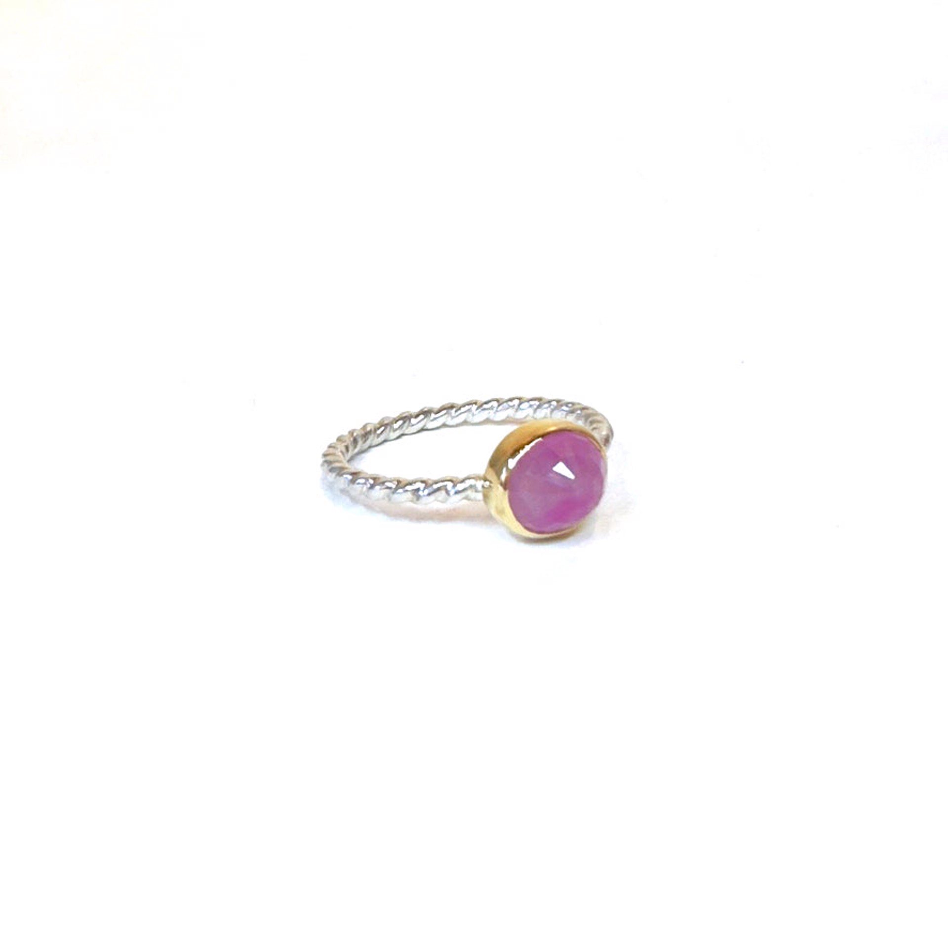 Pink Sapphire Ring with 18k gold by Sara Thompson