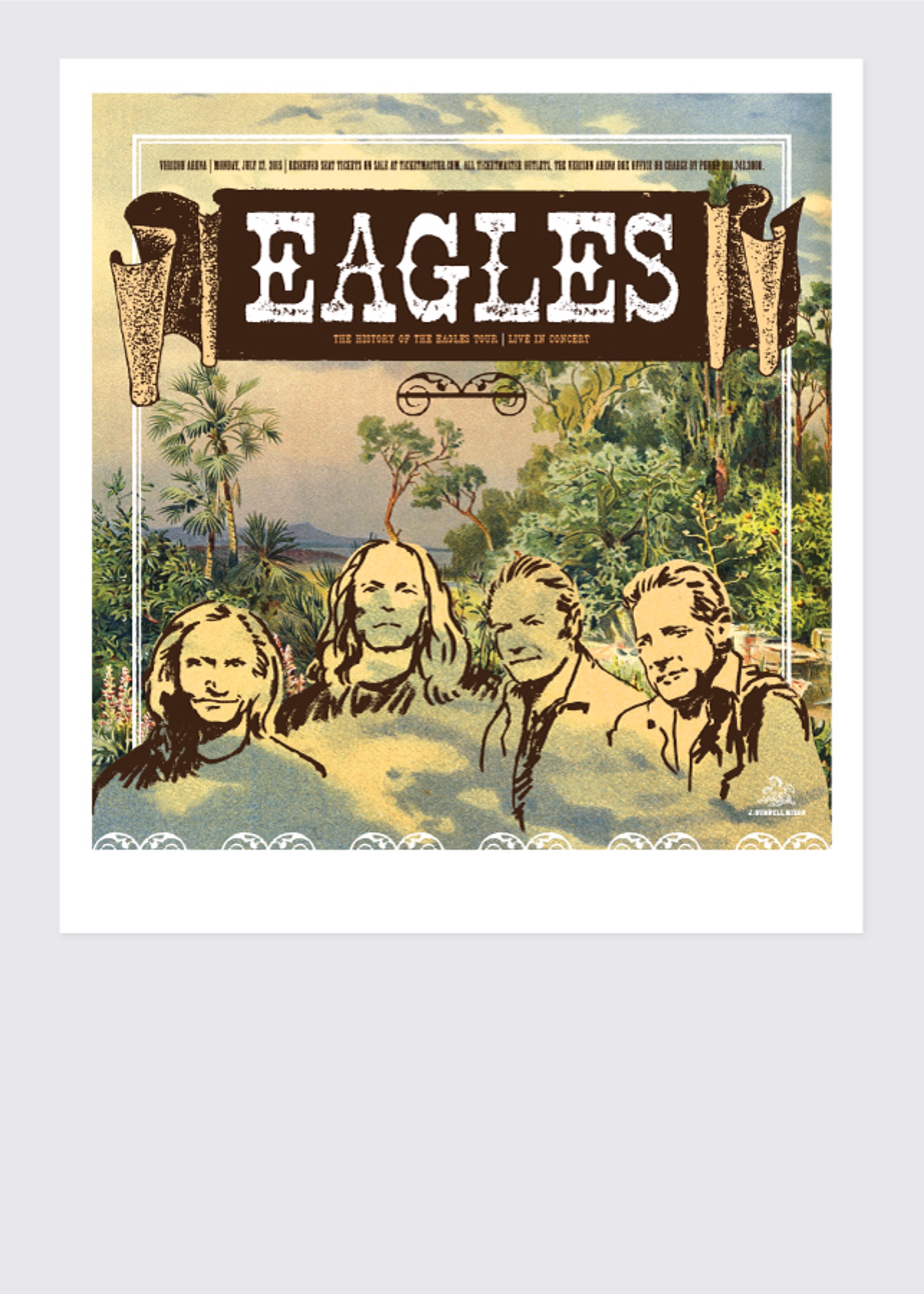 Eagles Concert Poster by Jamie Burwell Mixon