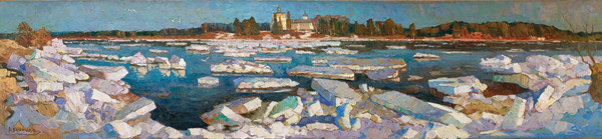 Ice Drift on the River by Aleksei Kamenev