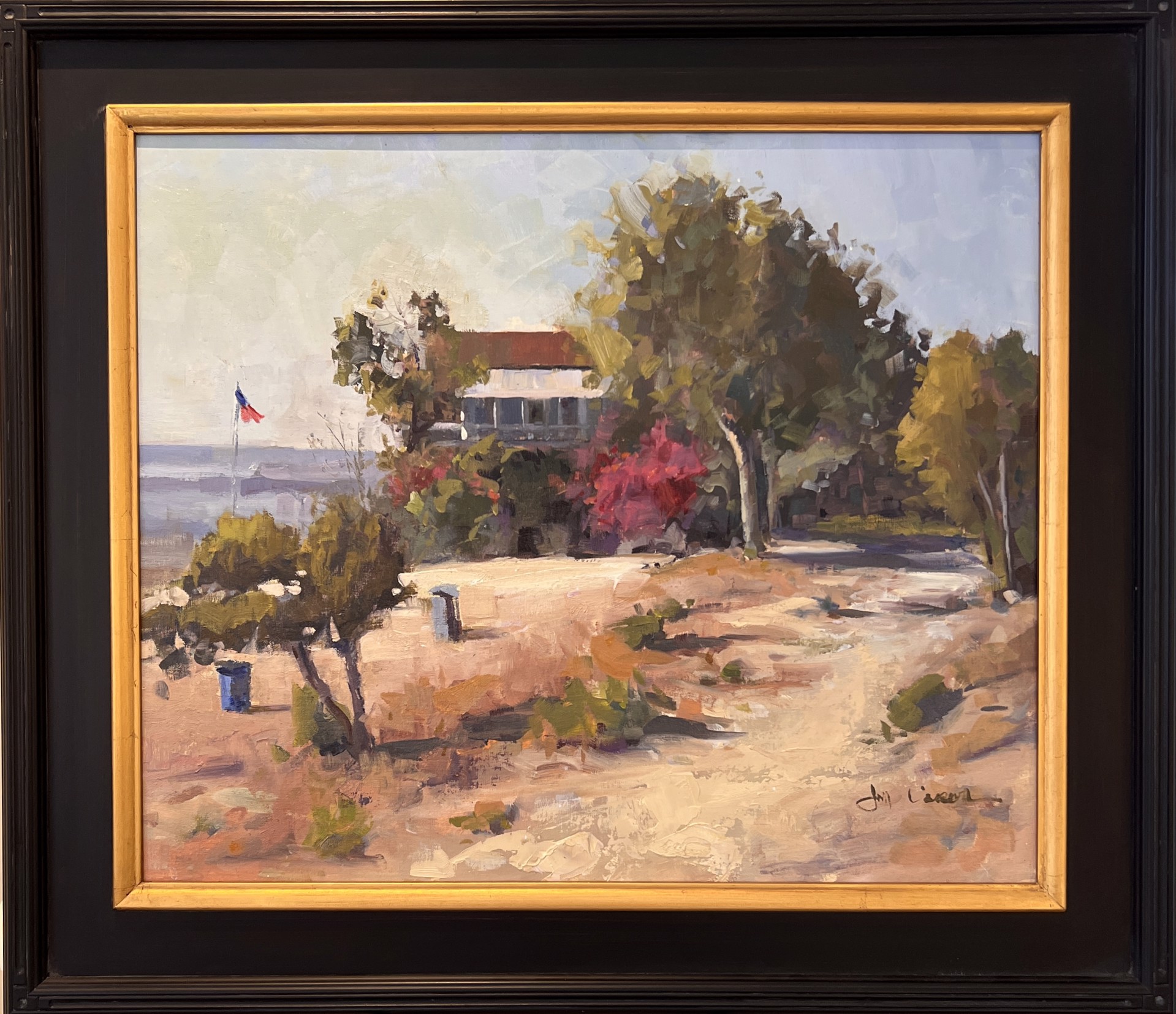 "Patriot Beach" original oil painting by Jim Carson