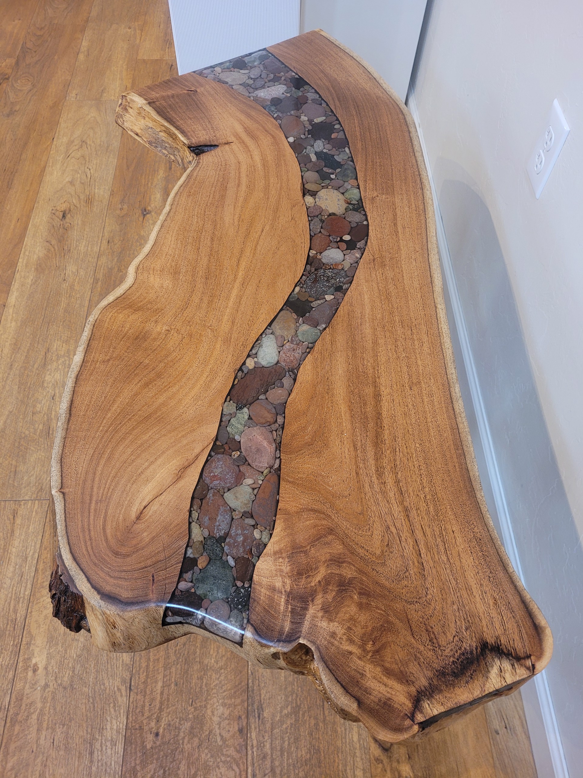 River Rock Bench by TreeStump Woodcraft