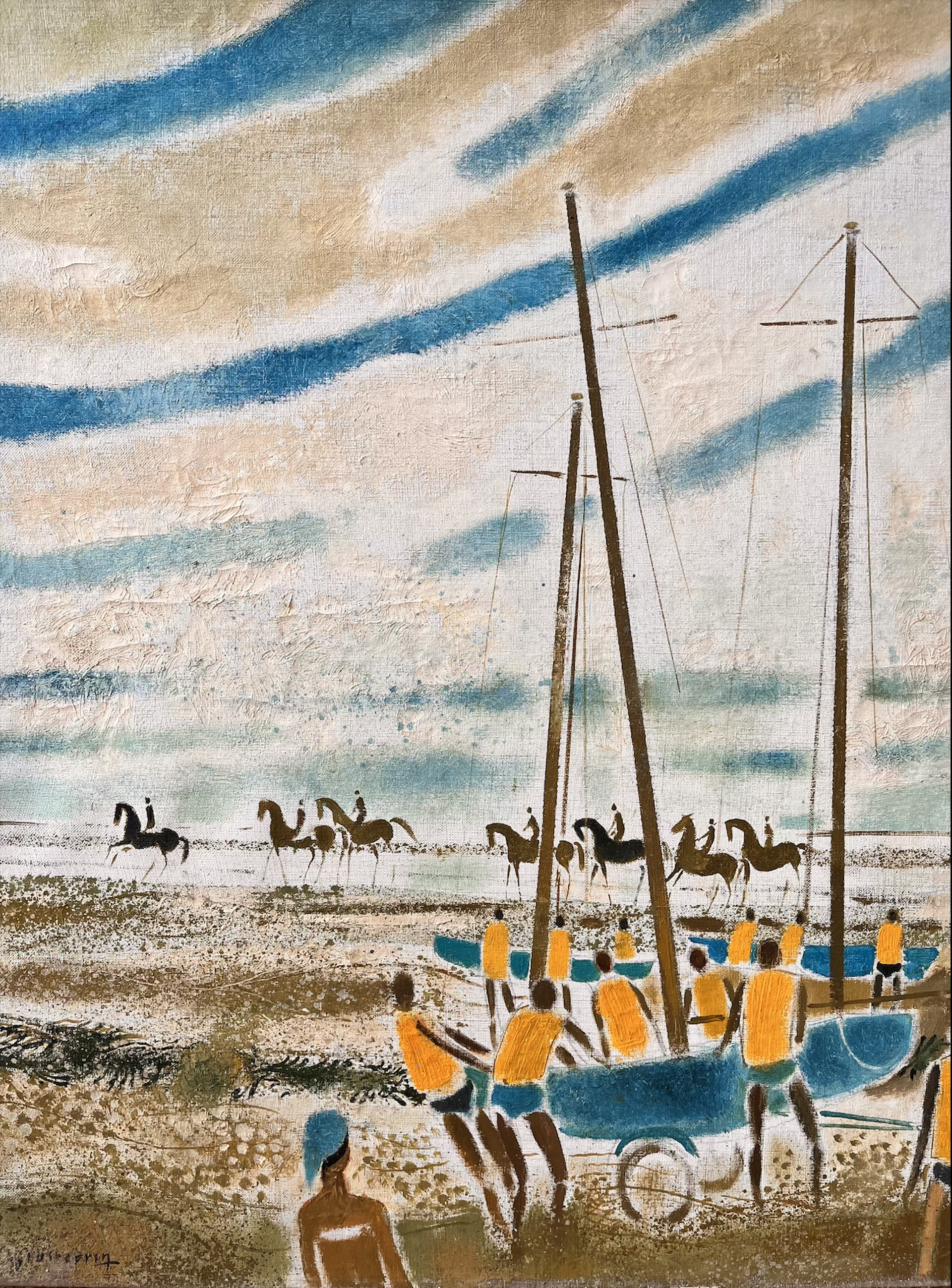 Trouville a Maree Basse by Claude Grosperrin