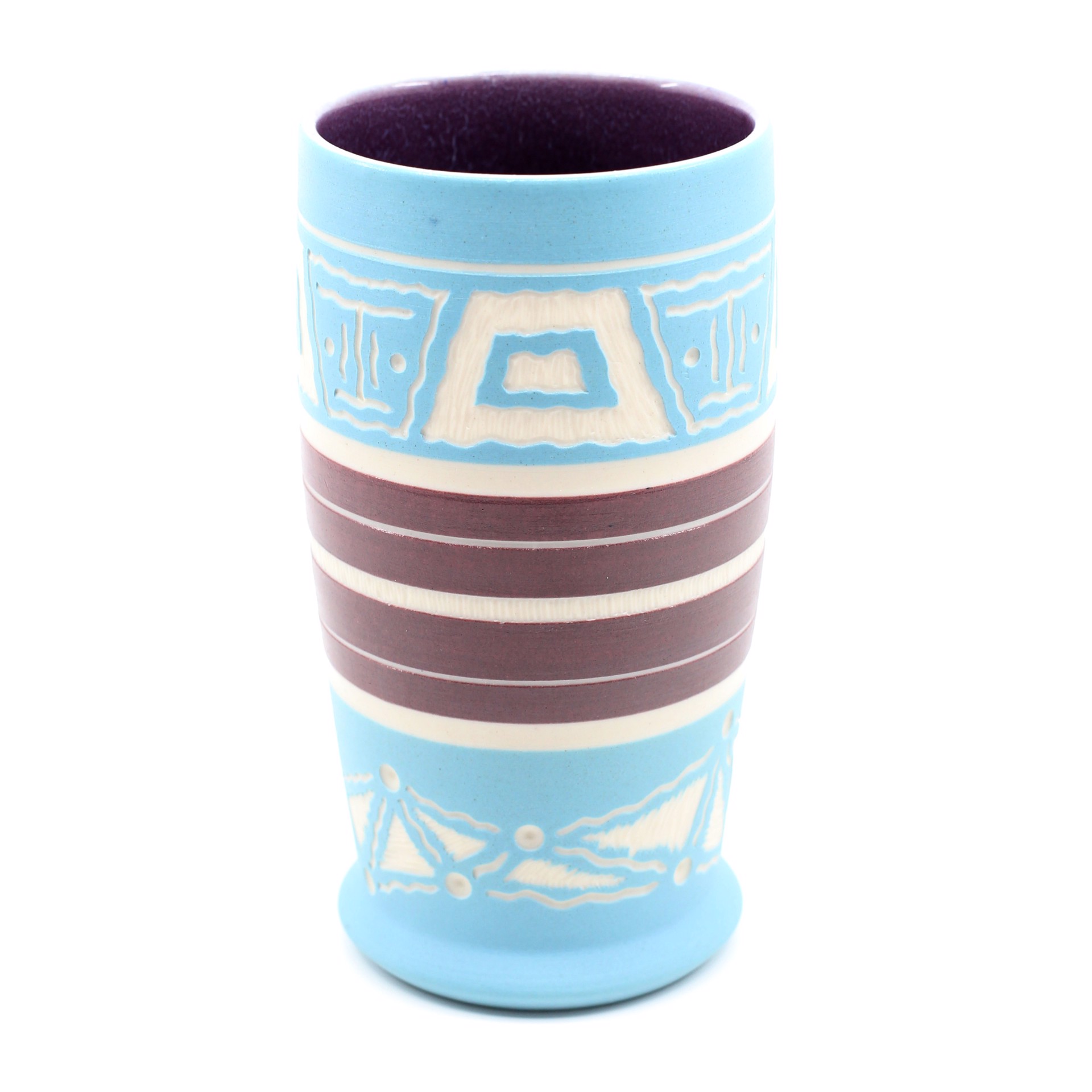 Turquoise & Purple Cup by Chris Casey