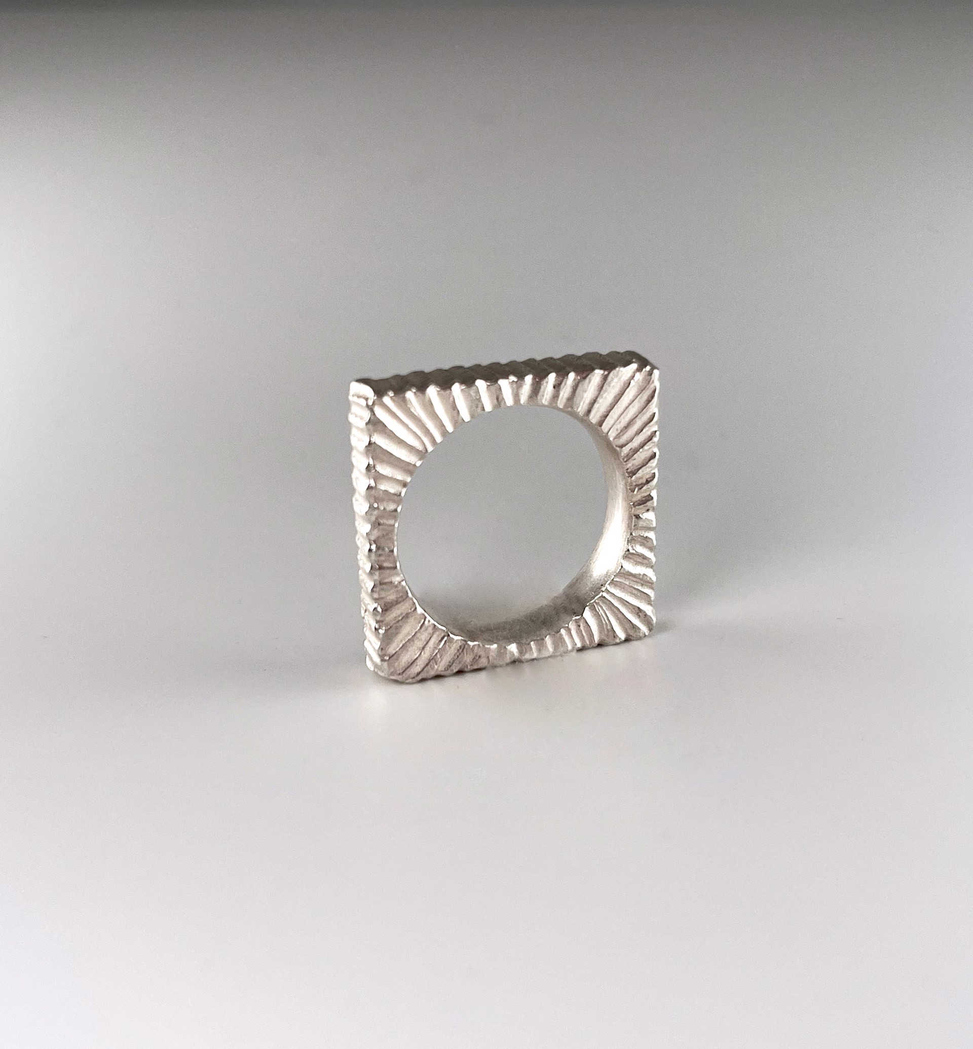Thin Square Dig Ring by DAHLIA KANNER