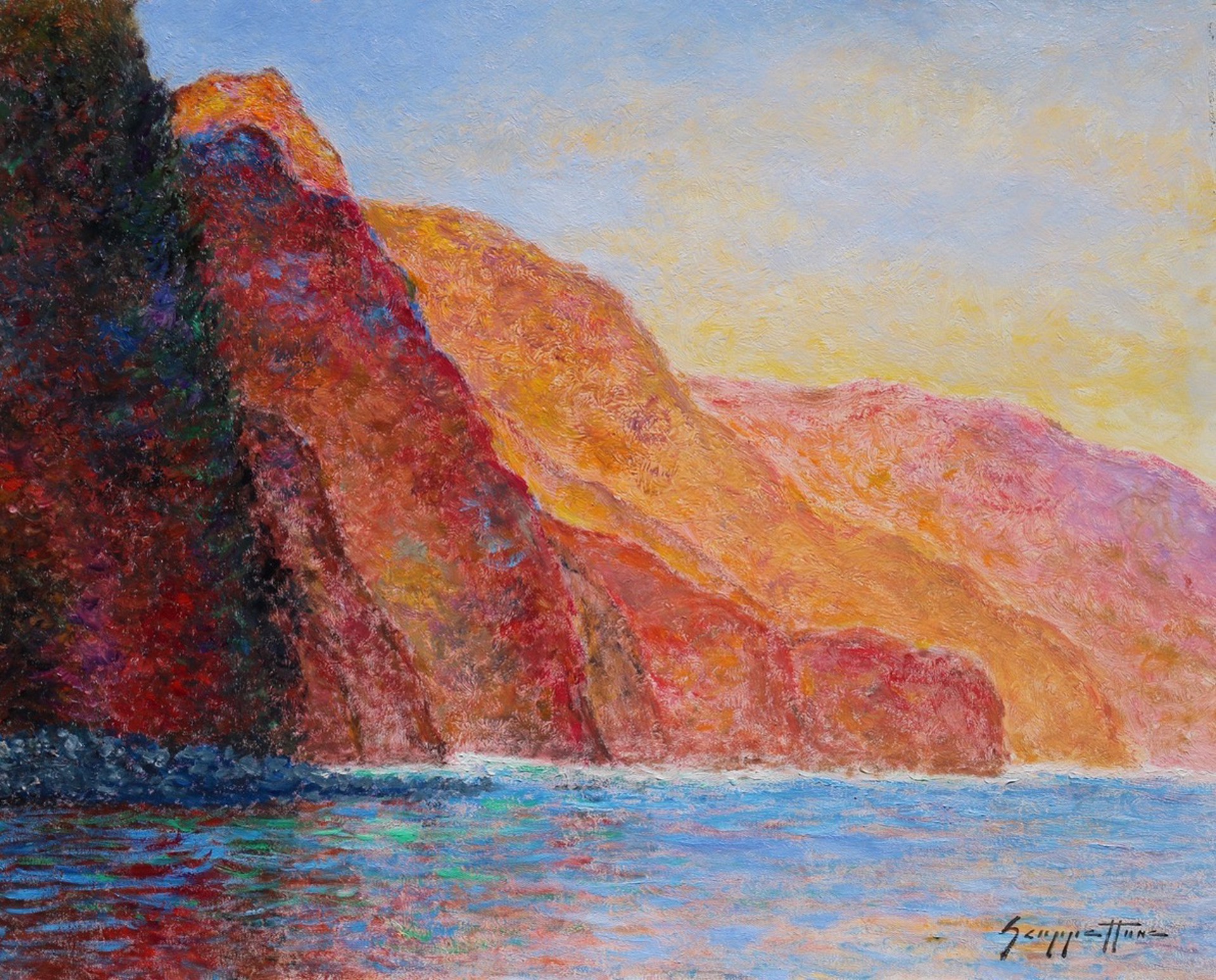 Ke’e Cove at Sunset by James Scoppettone