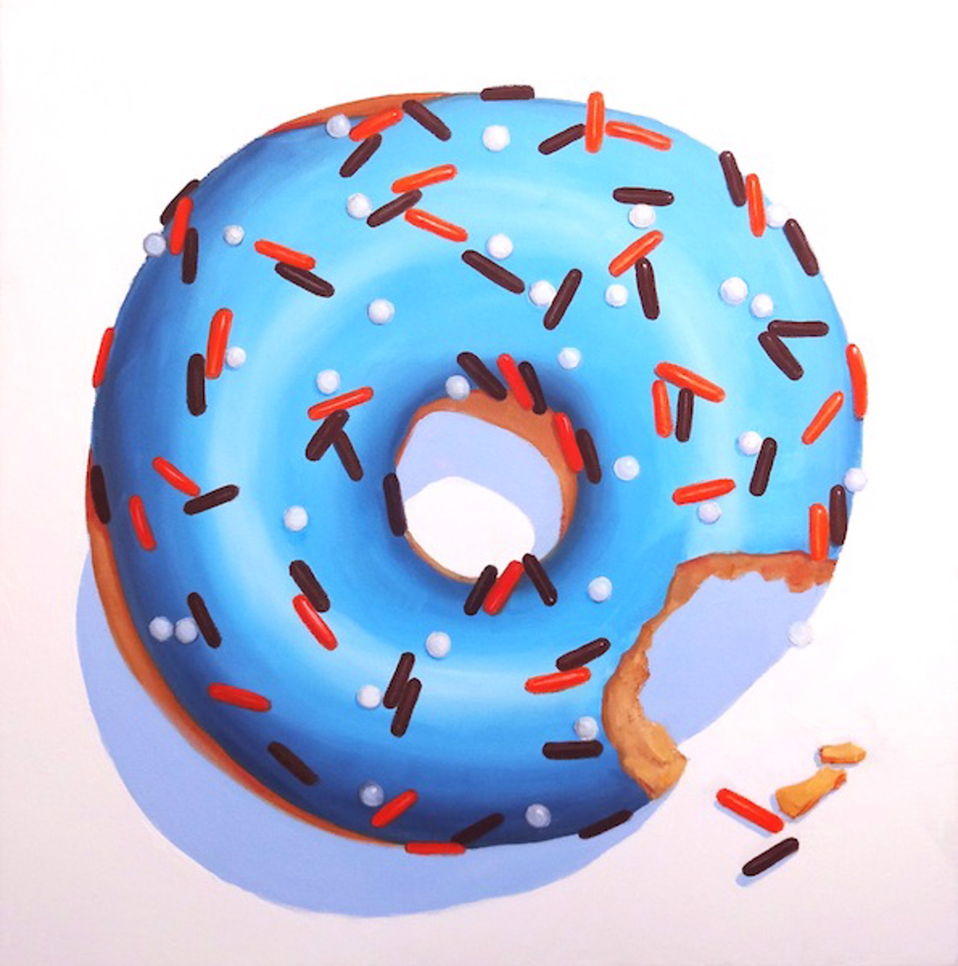 Blue with Orange and Chocolate Sprinkles by Terry Romero Paul