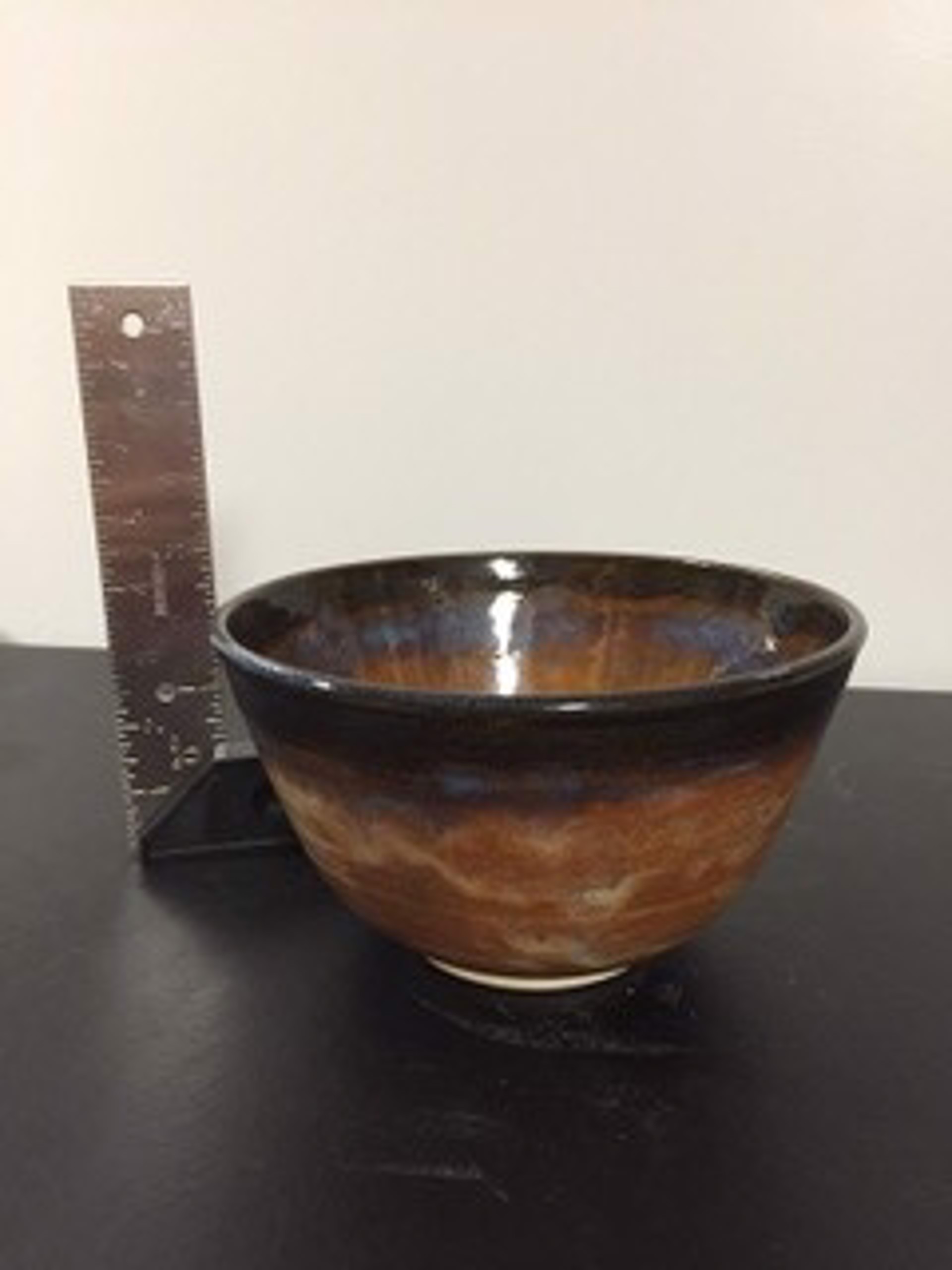 Small Orange and Blue Bowl by Teddie Ammon (Beaverton, OR)