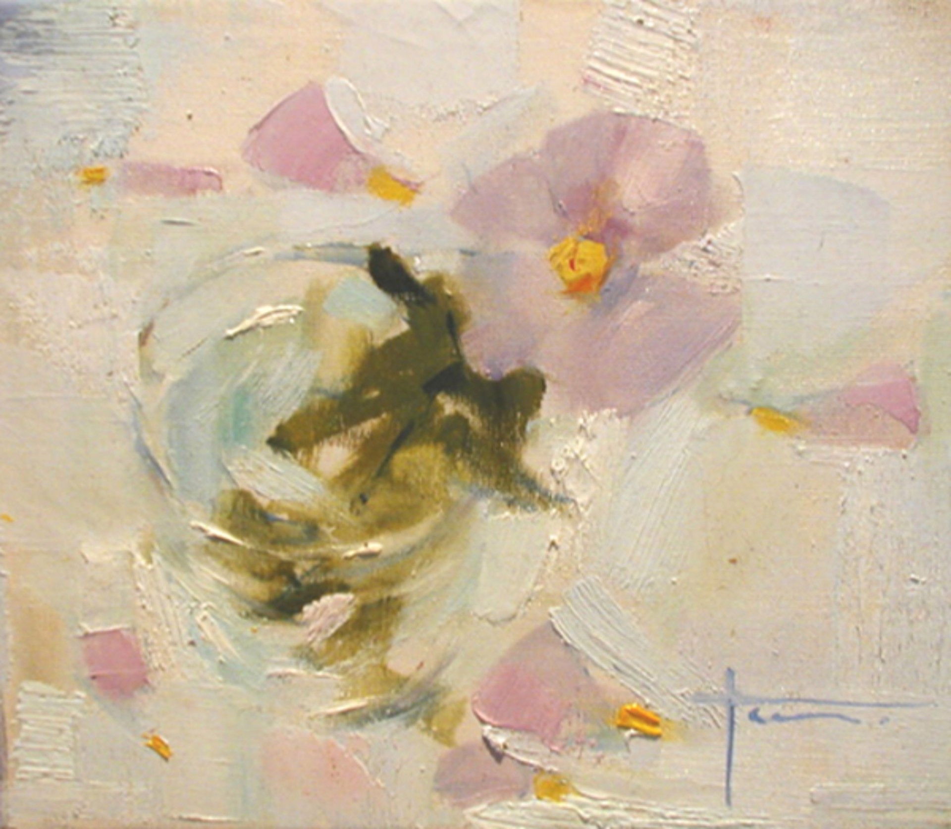Purple Flower in a Glass by Yana Golubyatnikova