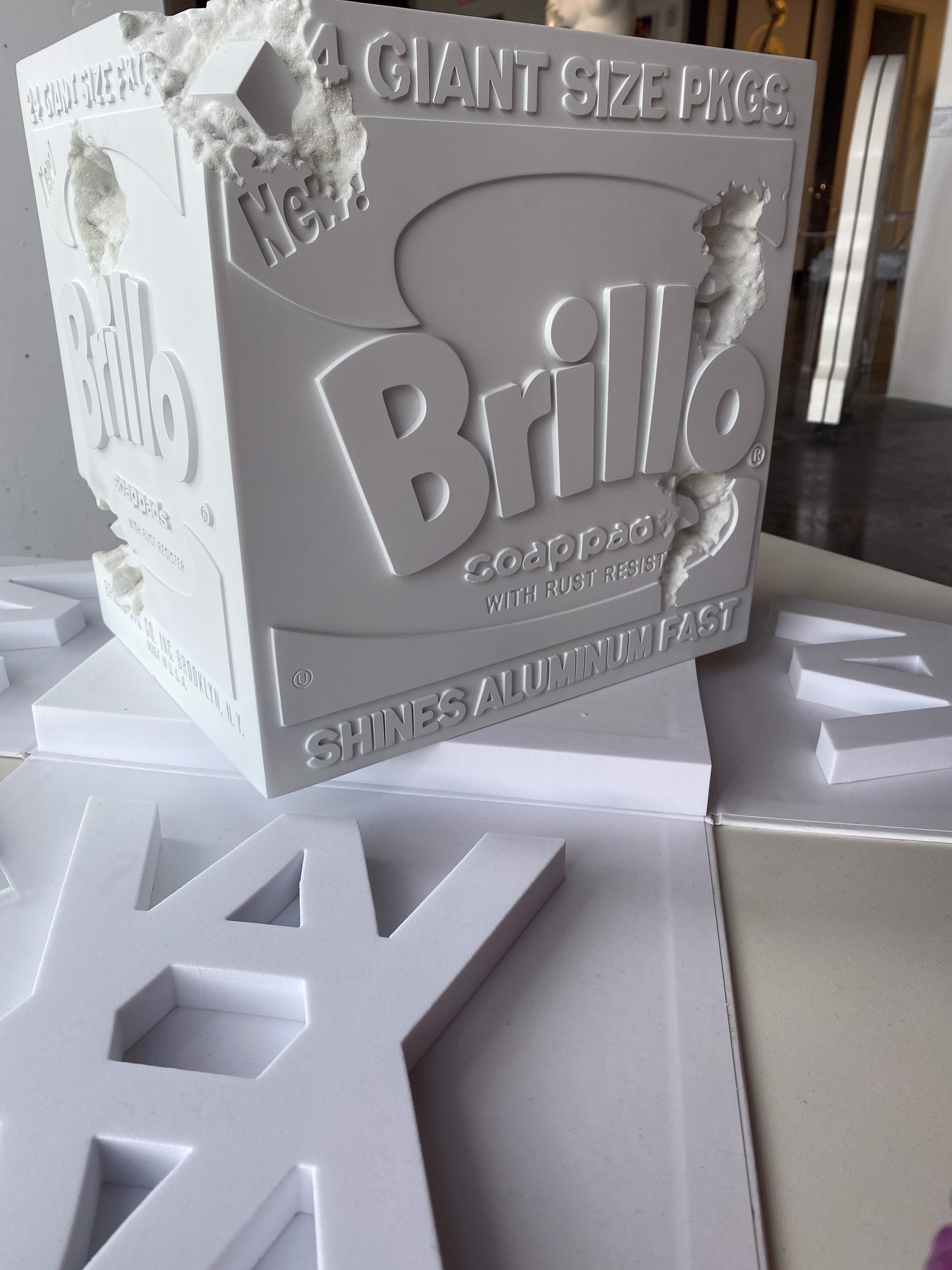 Eroded Brillo Box by Daniel Arsham x Andy Warhol Museum