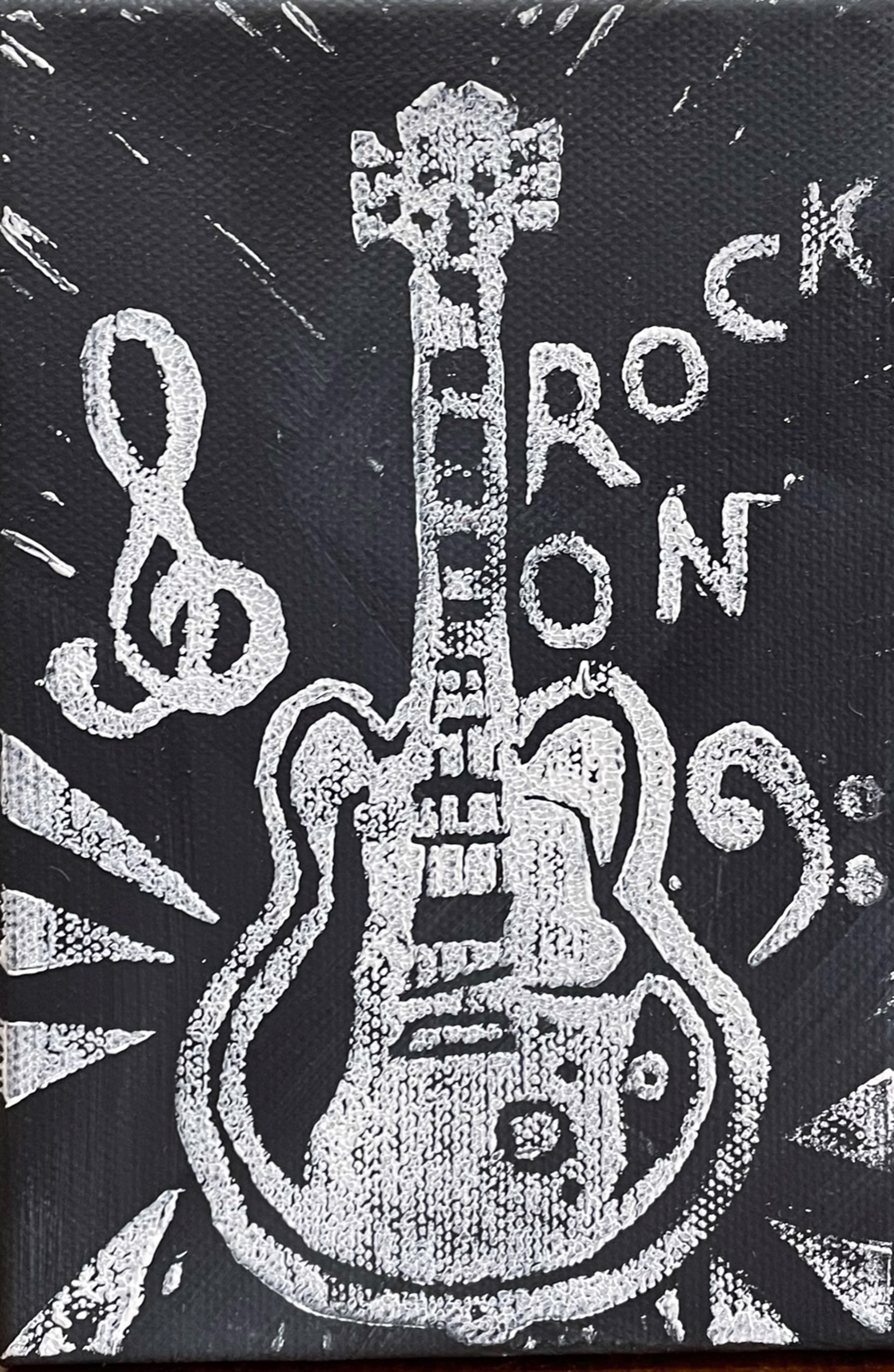 Rock On Canvas 5 by Keri Davis