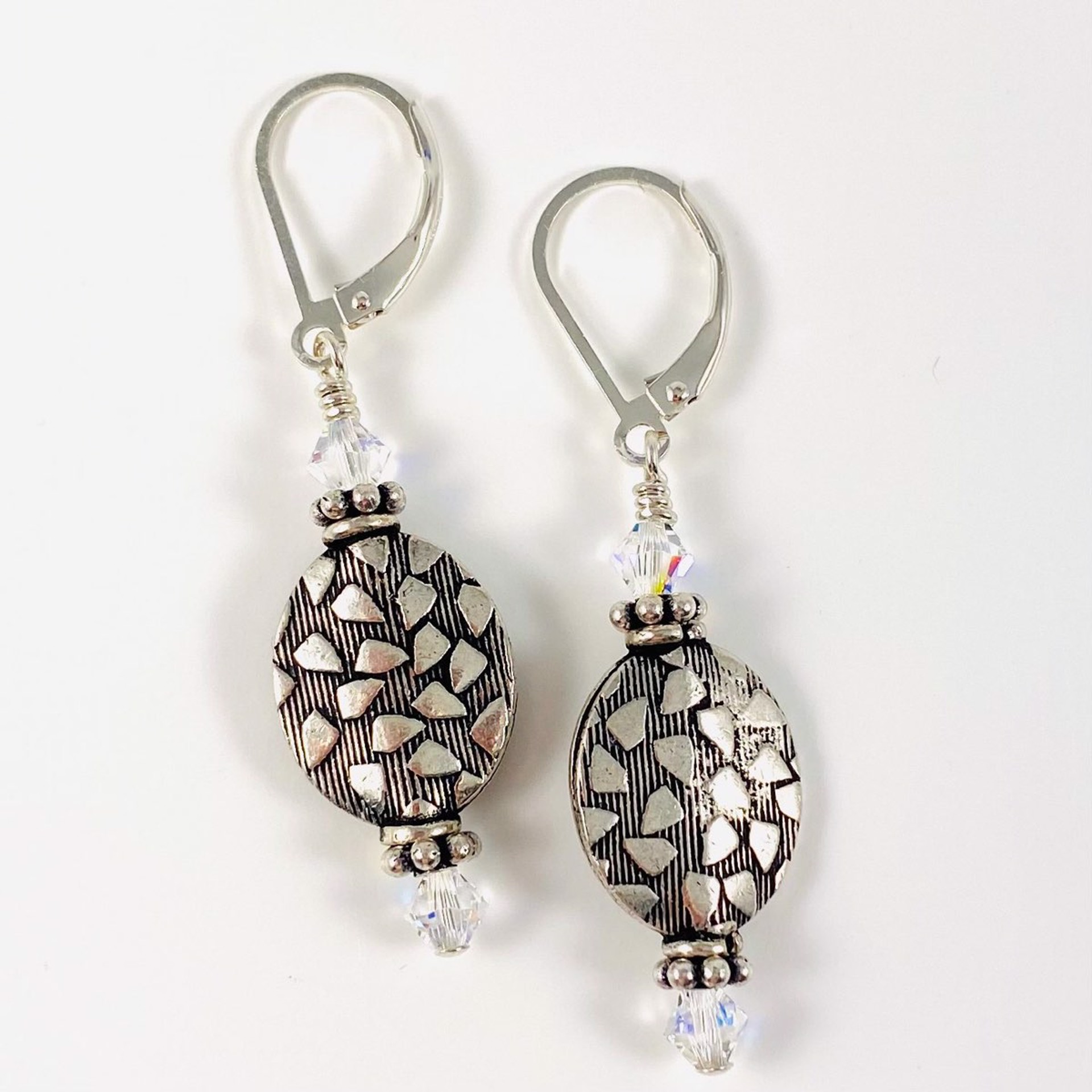 Silver and Crystal Earrings SHOSH21-2 by Shoshannah Weinisch