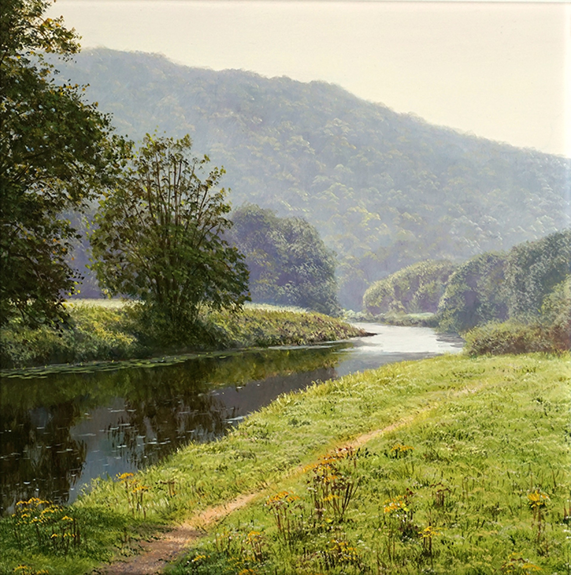 Misty River Wales by David Smith