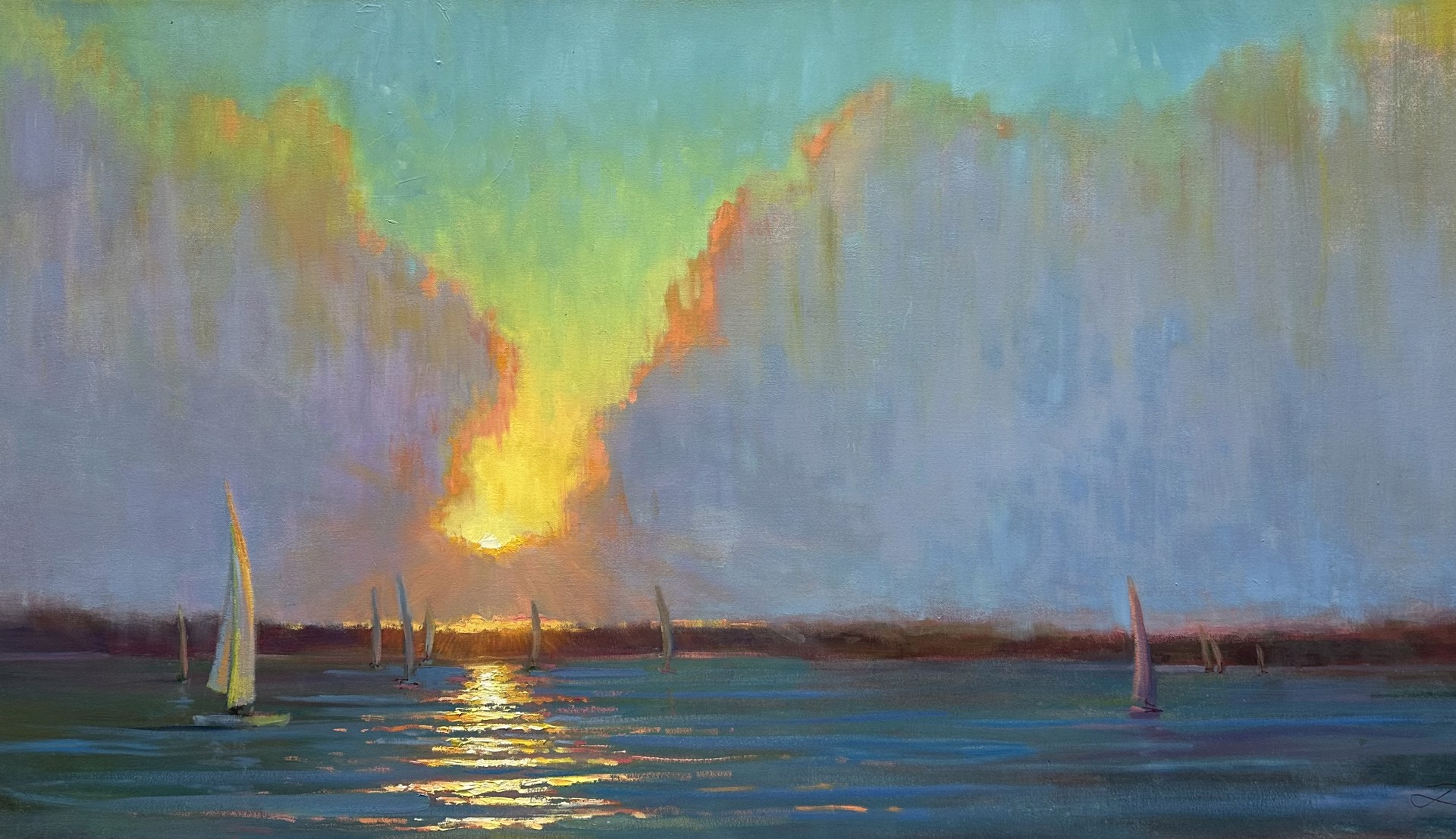 Sailing at Sunset by Linda Richichi