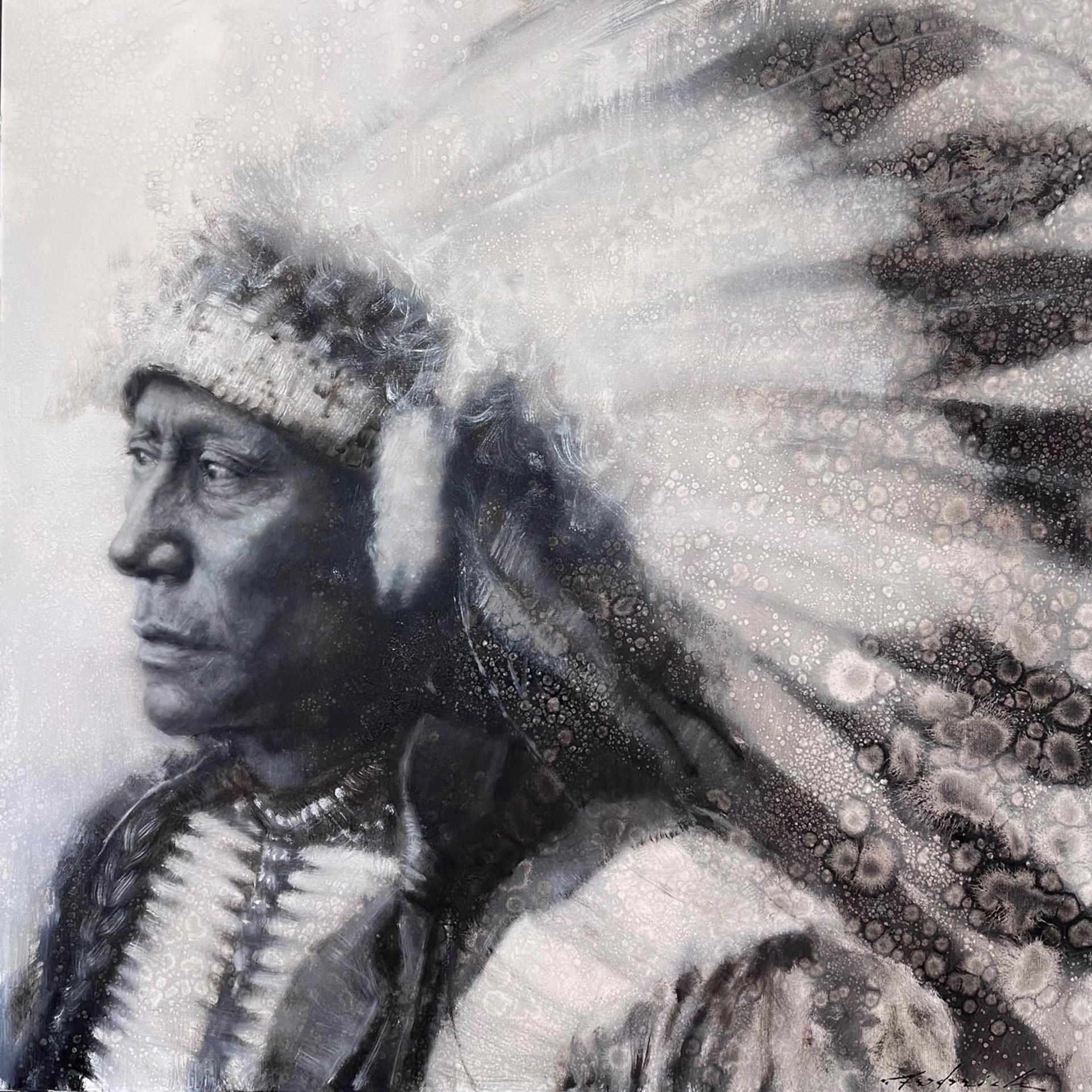 CHIEF HOLLOW HORN BEAR by David Frederick Riley