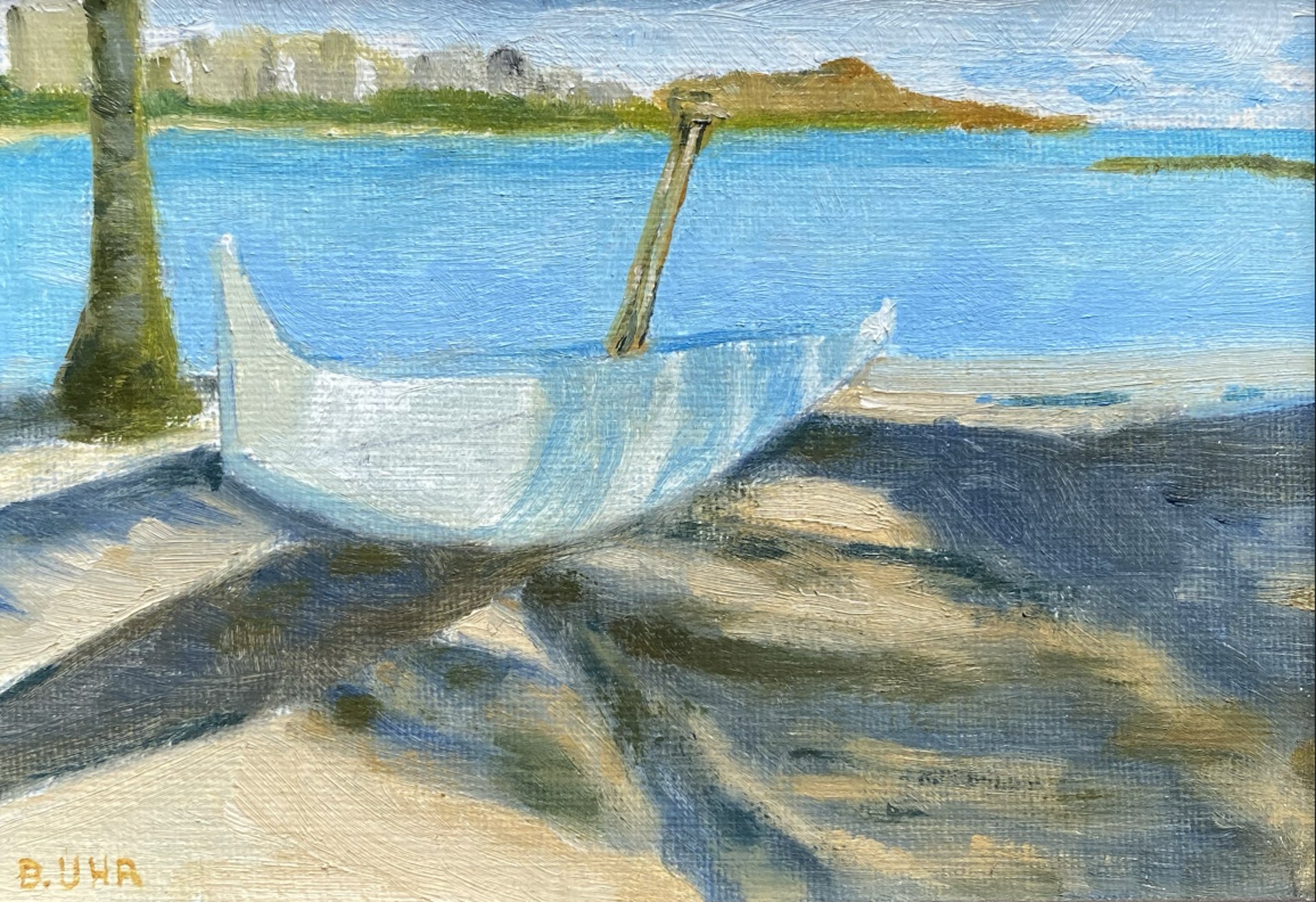 White Canoe by Burton Uhr