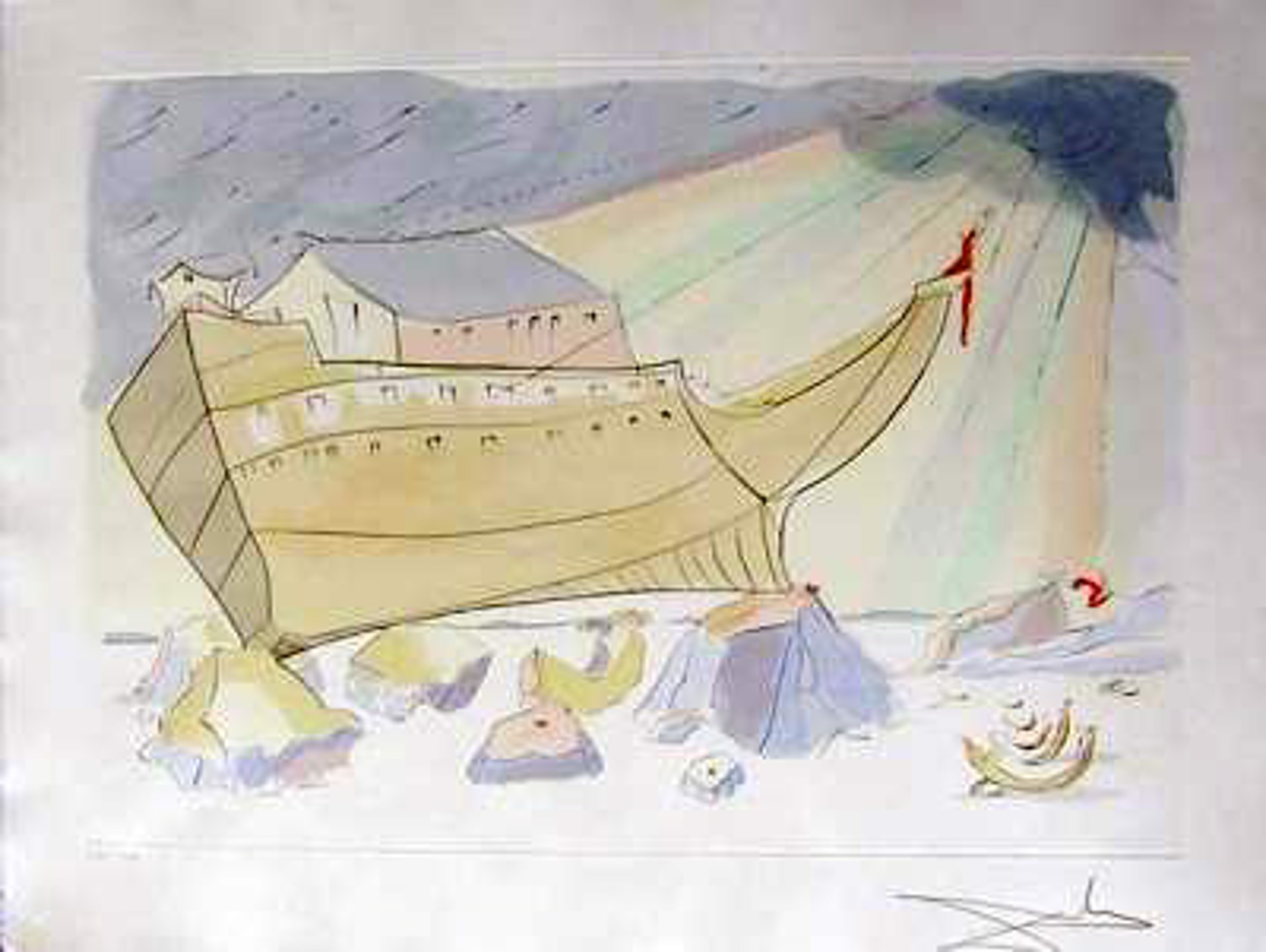 Noah's Ark (from Our Historical Heritage, suite of 11) by Salvador Dali