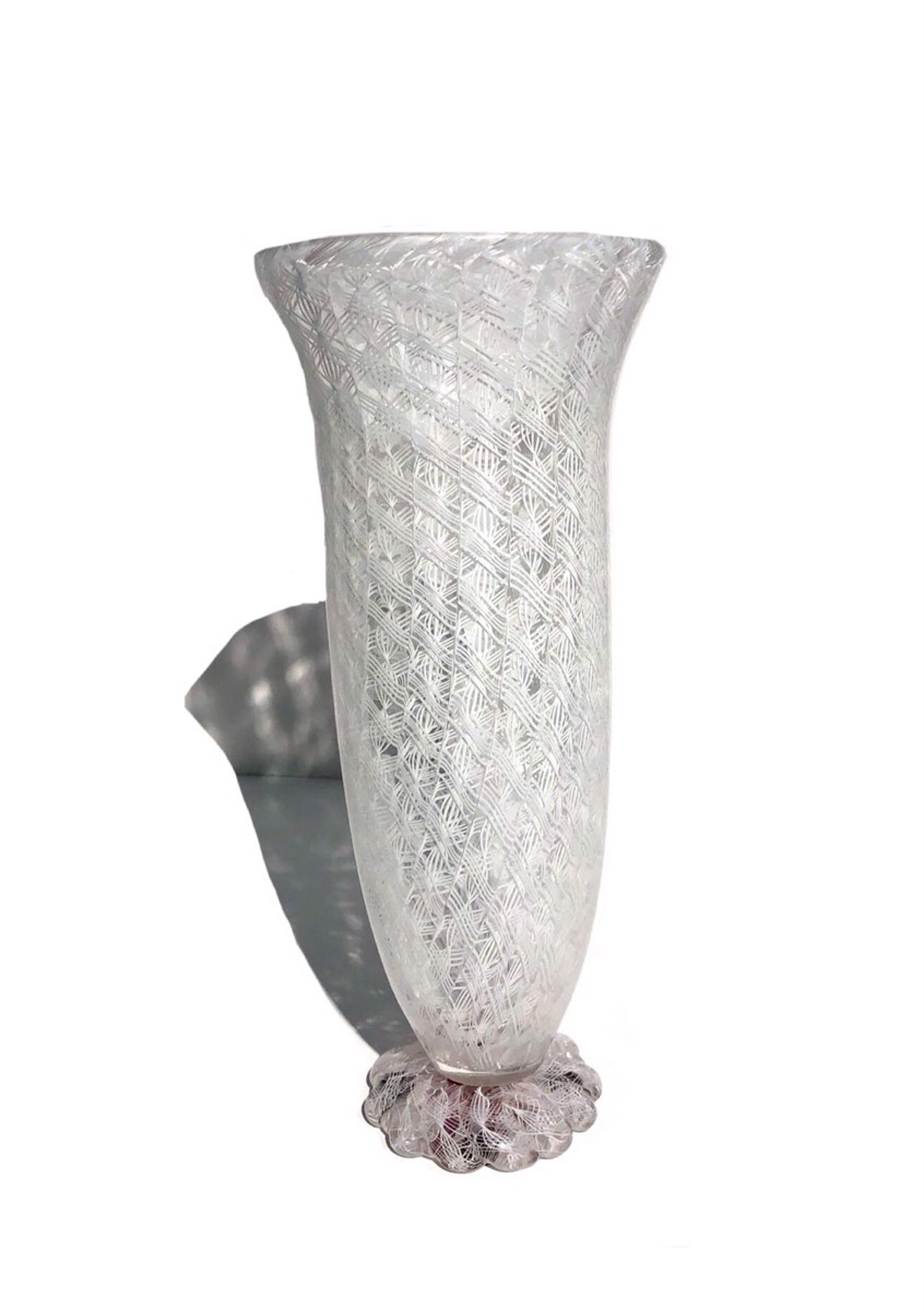 White Cane Vase by Algar Dole