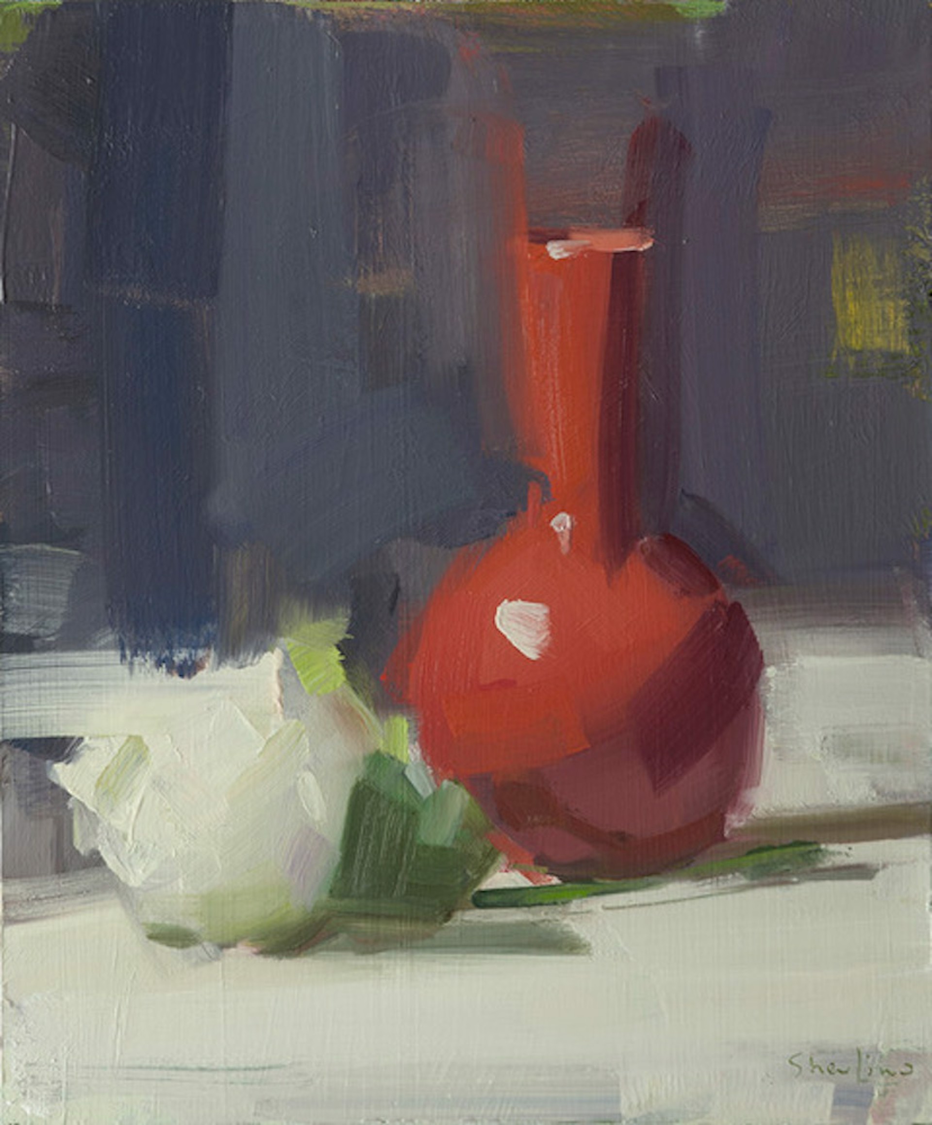 Red Vase by David Shevlino