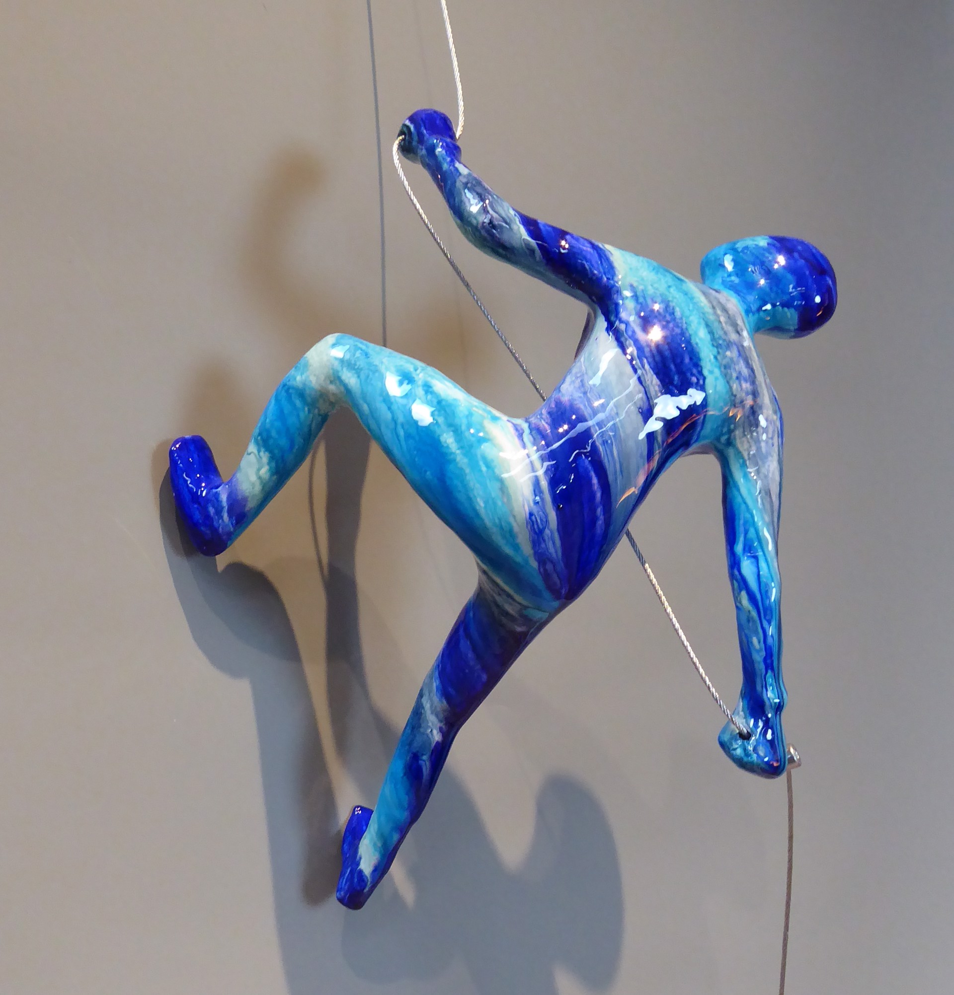 Male Climber Blue Swirl by Ancizar Marin