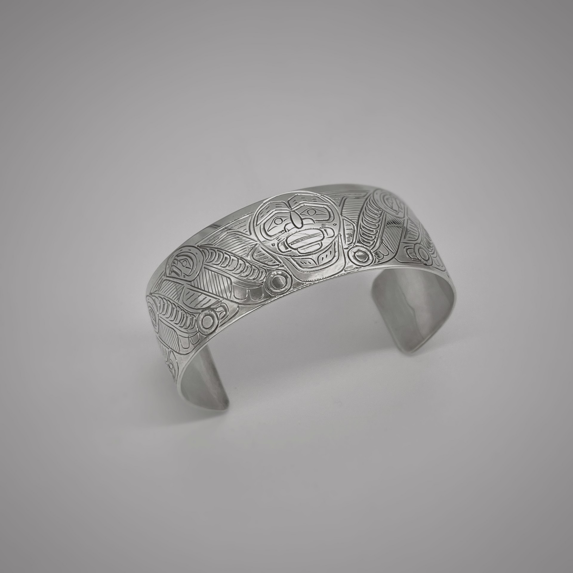Silver Salmon Moon Bracelet by William Cook