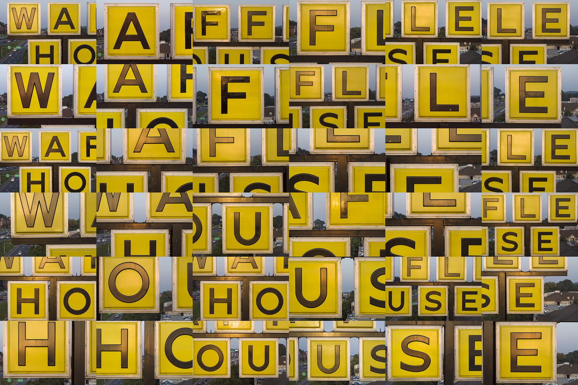 Waffle House Sign, Atlanta, GA X 36 by Peter Essick