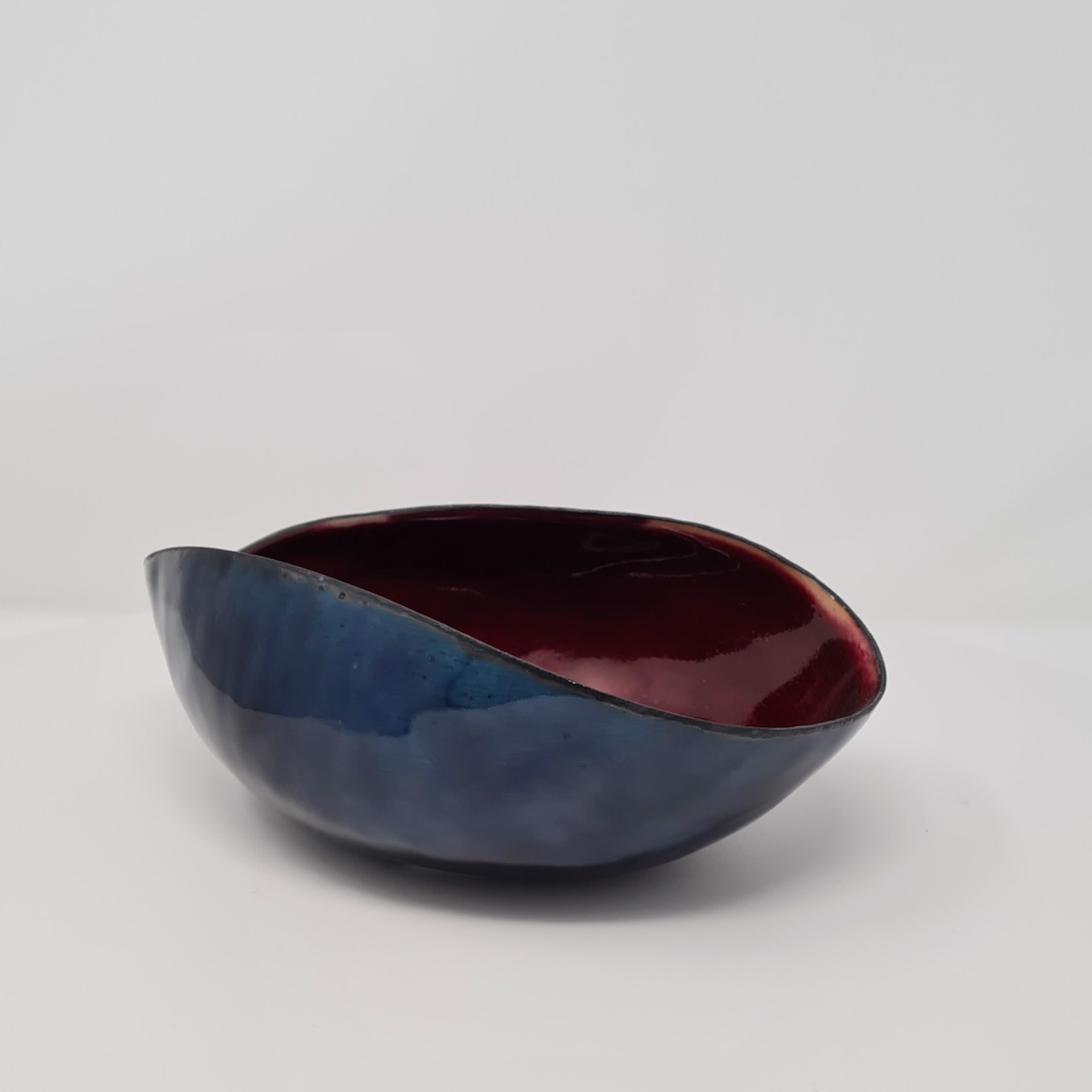 Enamel Copper Altered Bowl by Lundsten Glazzard