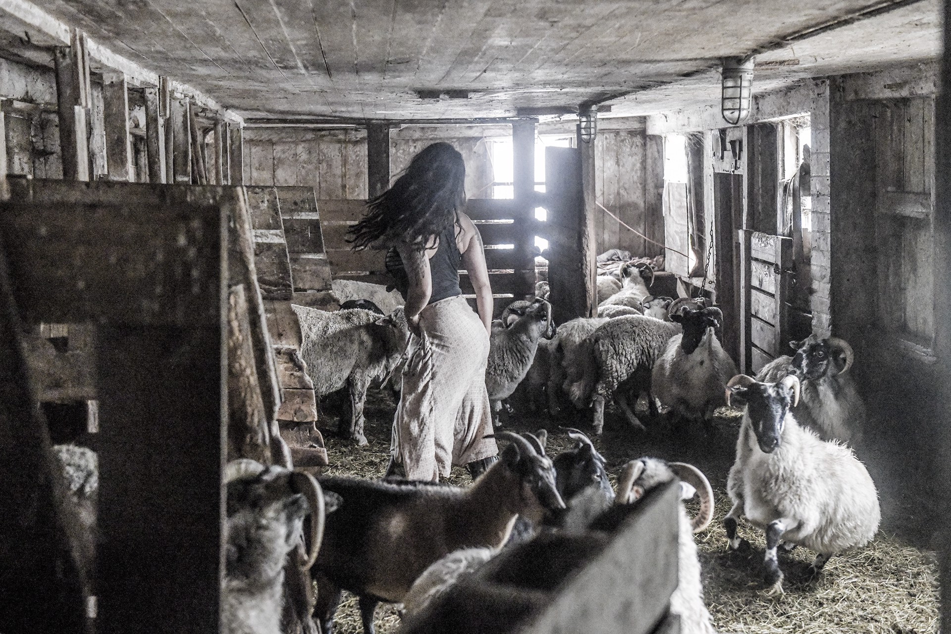 Women in Barn by Nina Fuller