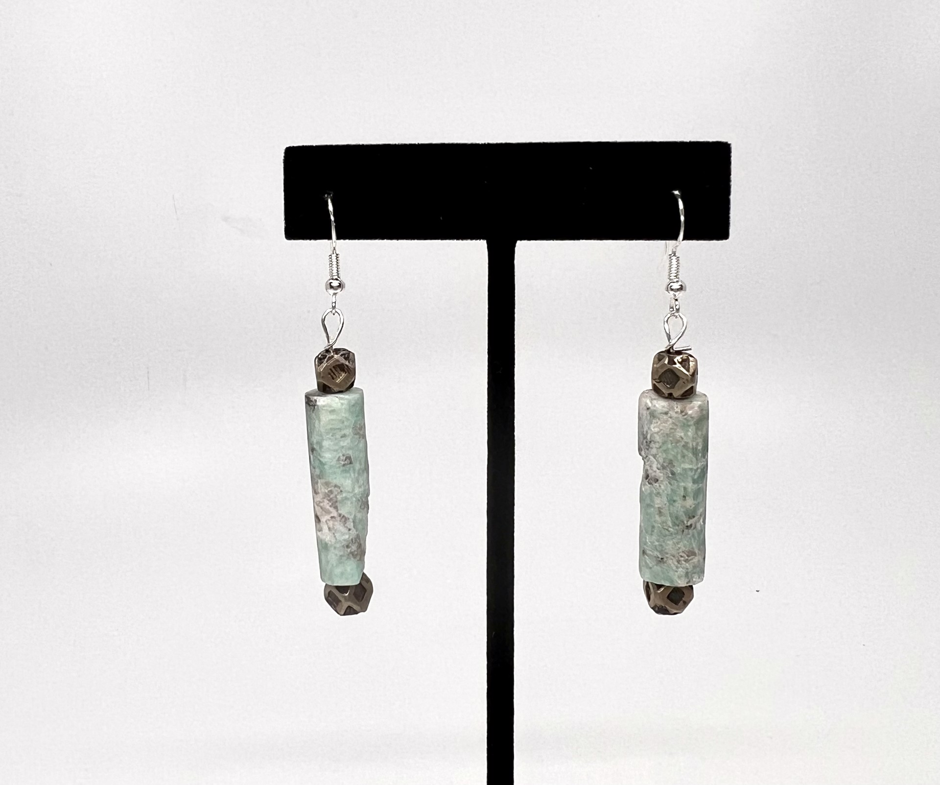 Green Howlite with Old Ethiopian Silver by Gina Caruso
