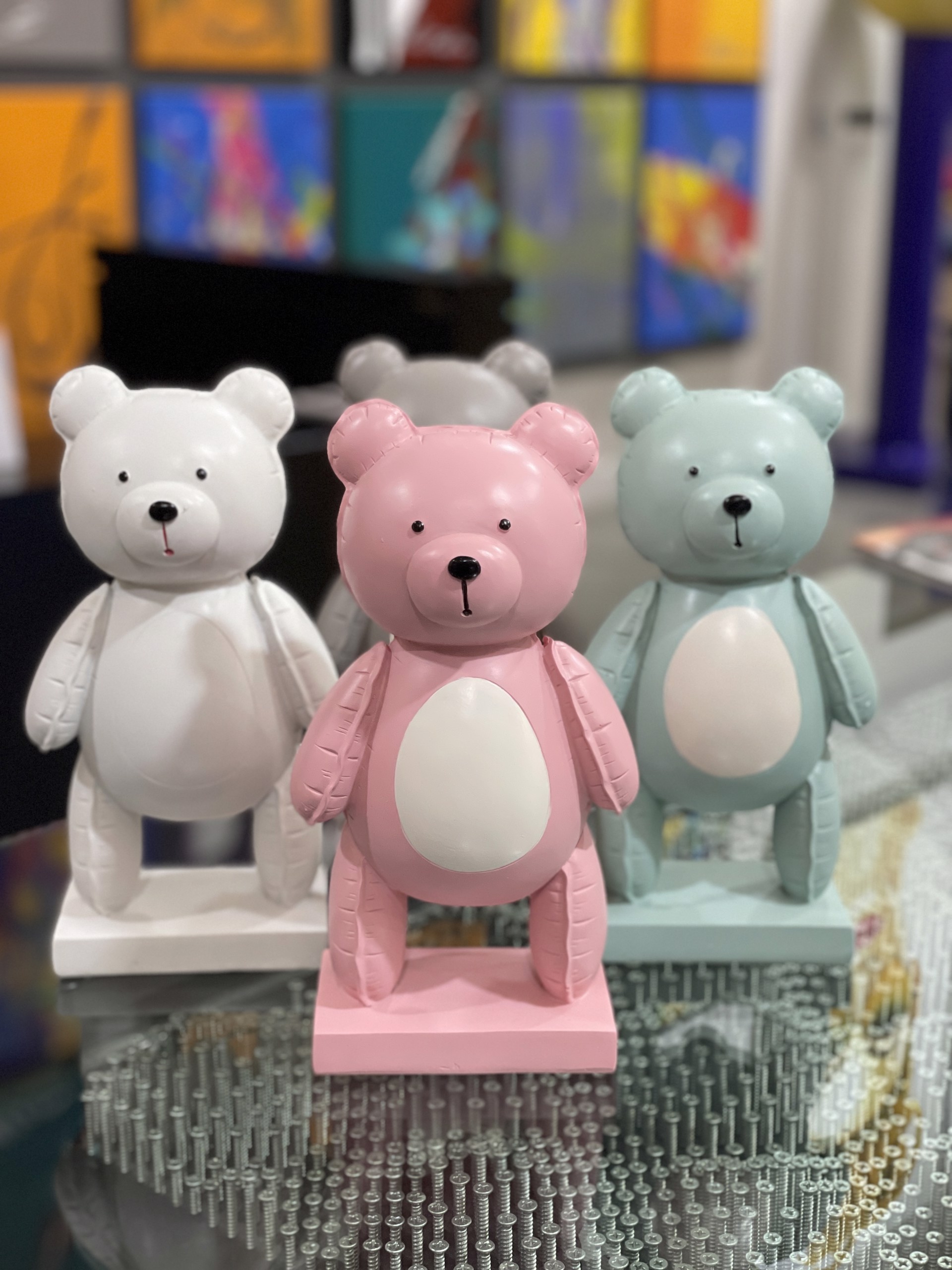 Standing /Sitting Cute Bear Blue/Pink/White/Grey by EBFA Studio