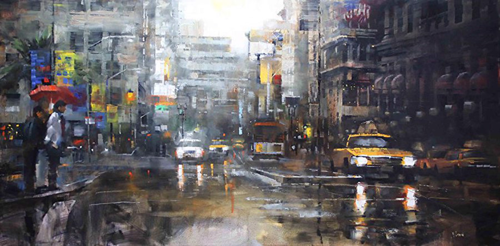 Bay City Downpour (SOLD) by MARK LAGUE