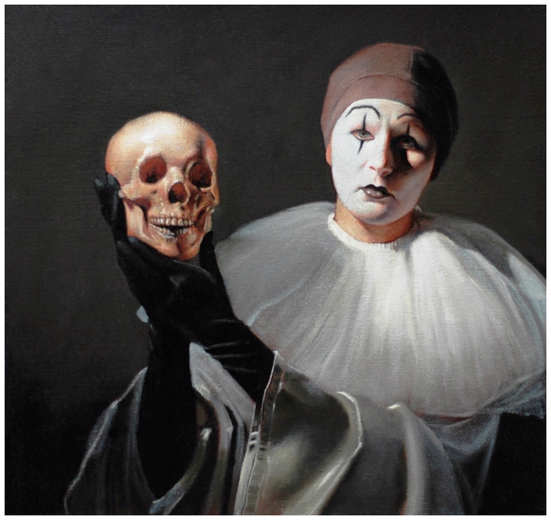 Pierrot with Skull by Ray Donley