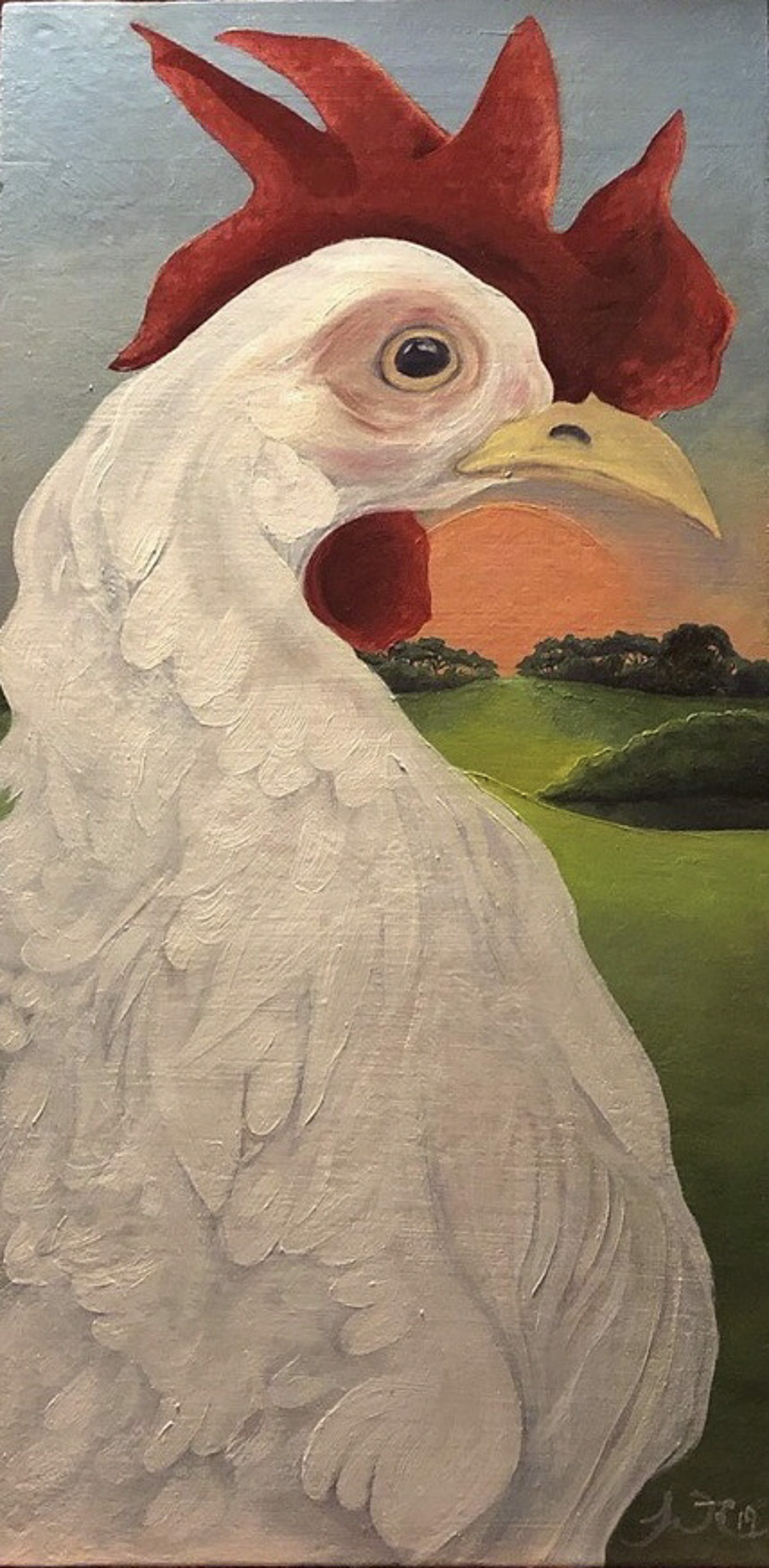 Cockerel at Sunrise by Frances Byrd