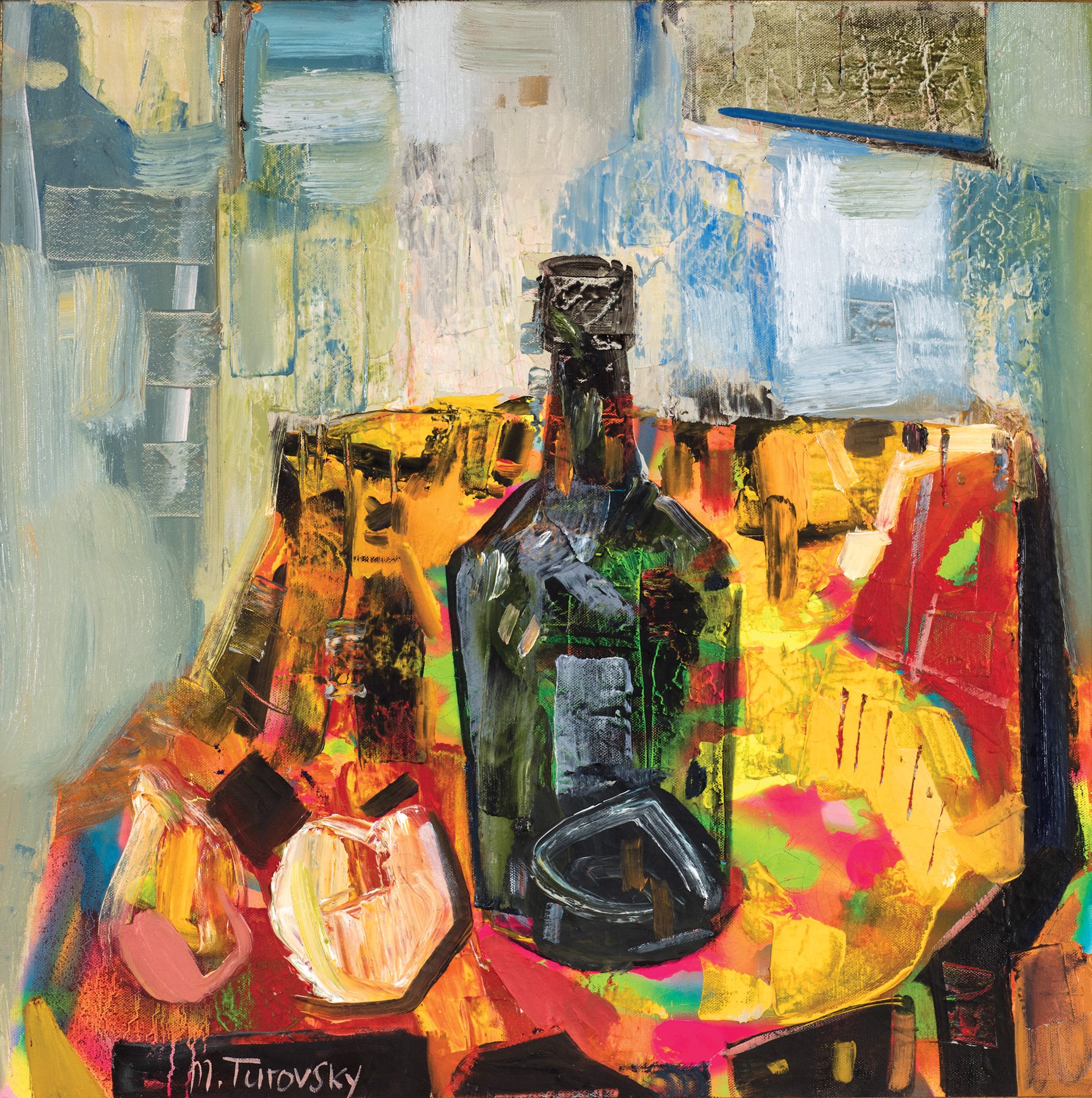 Still Life with Bottle by Mikhail Turovsky