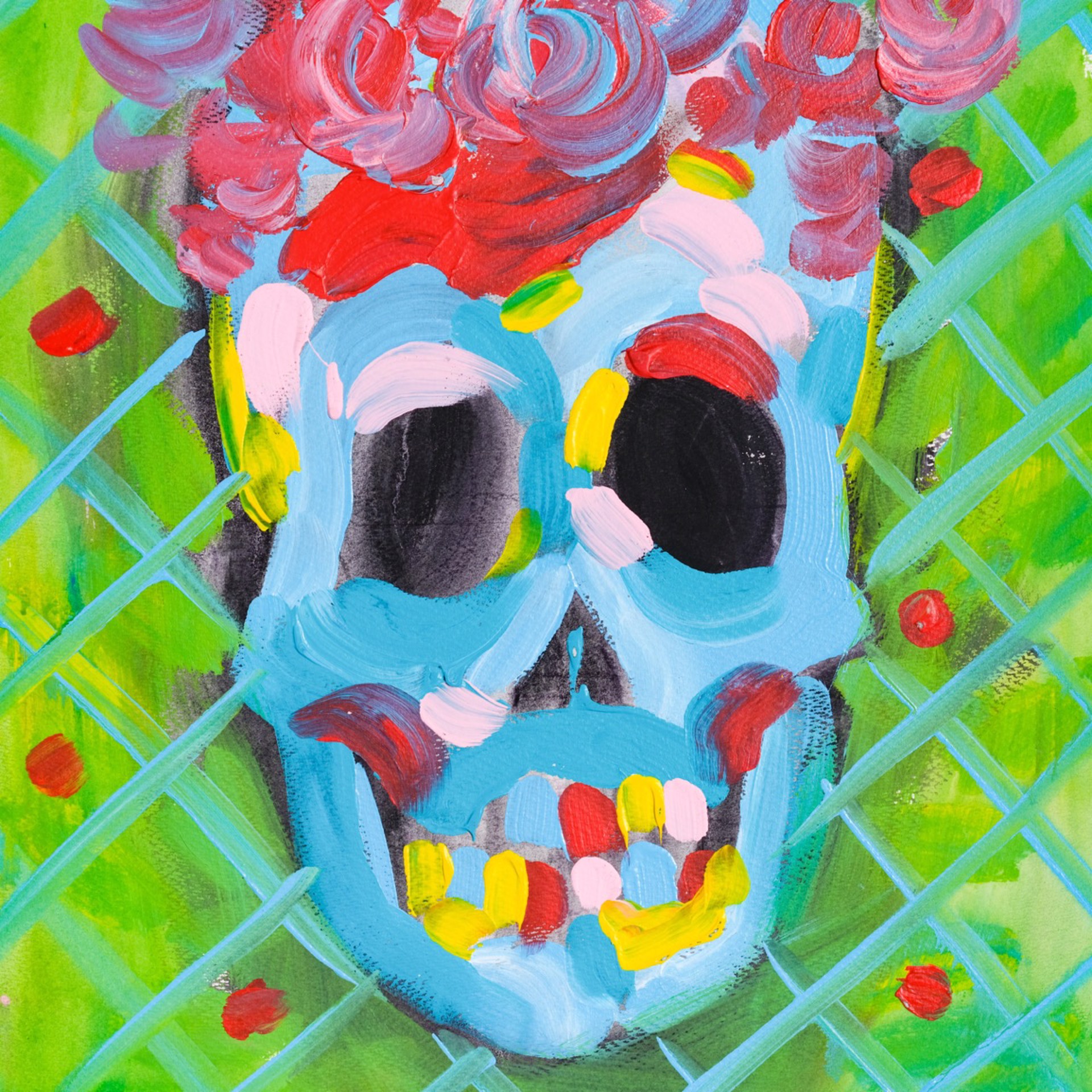 Skull & flowers by Bradley Theodore