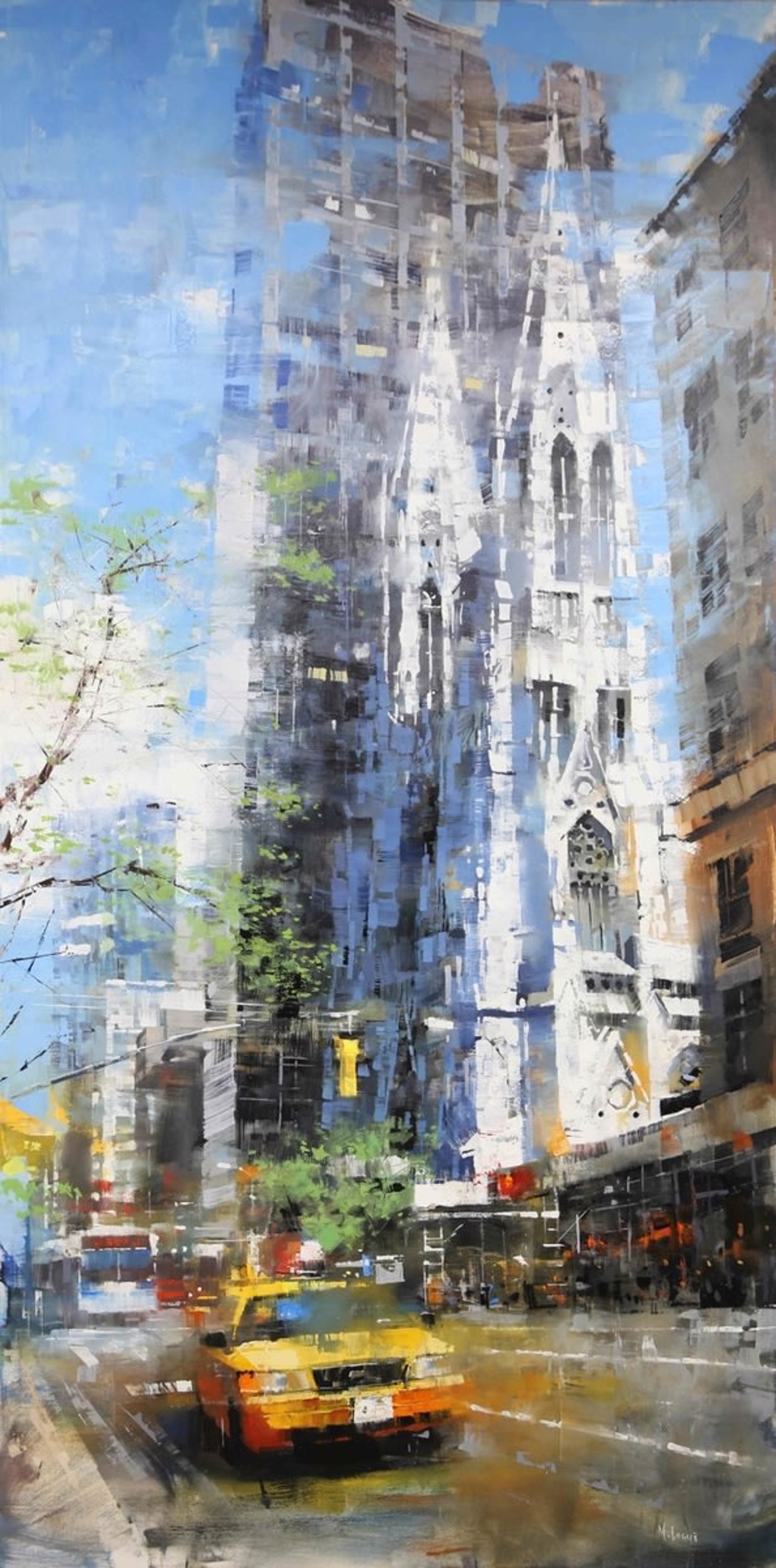 Taxi on Fifth by Mark Lague