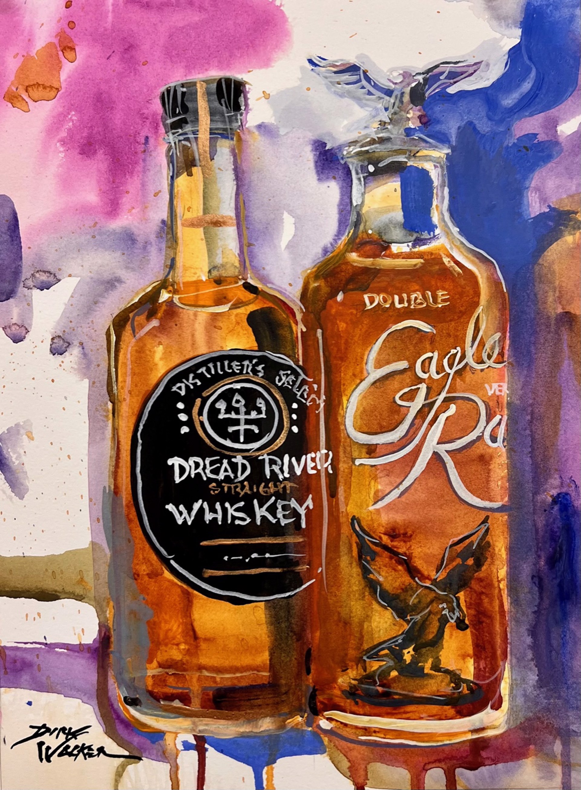 Whiskey Bottle Commission by Dirk Walker