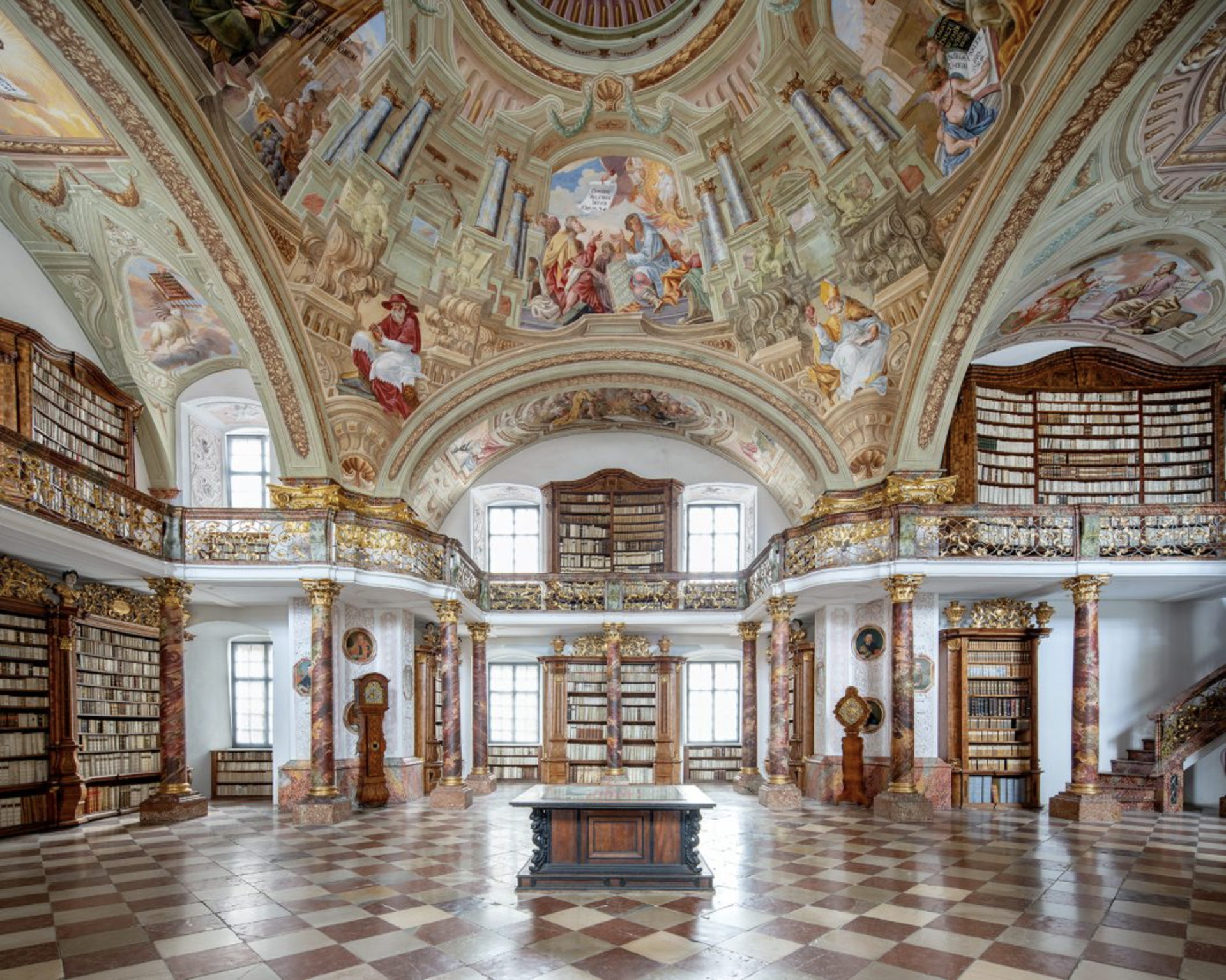 Schlierback Abbey Library, Austria by Reinhard Gorner
