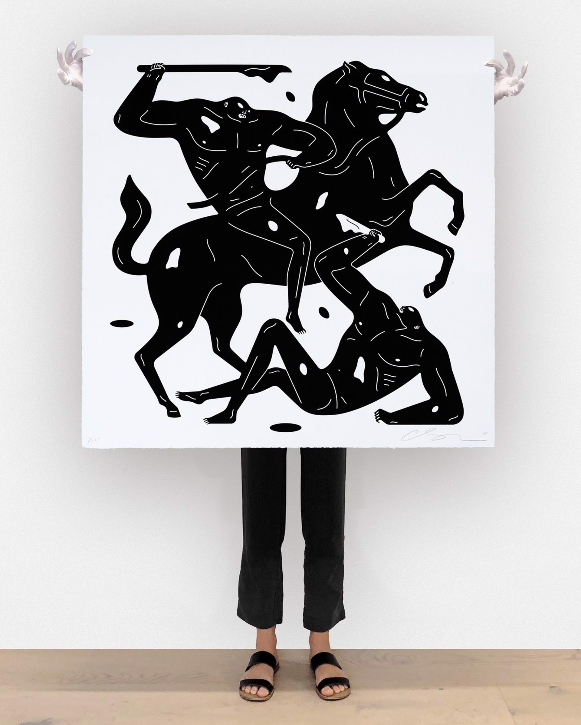 Into The Night MMXXI (Black on White) (6/125) by Cleon Peterson