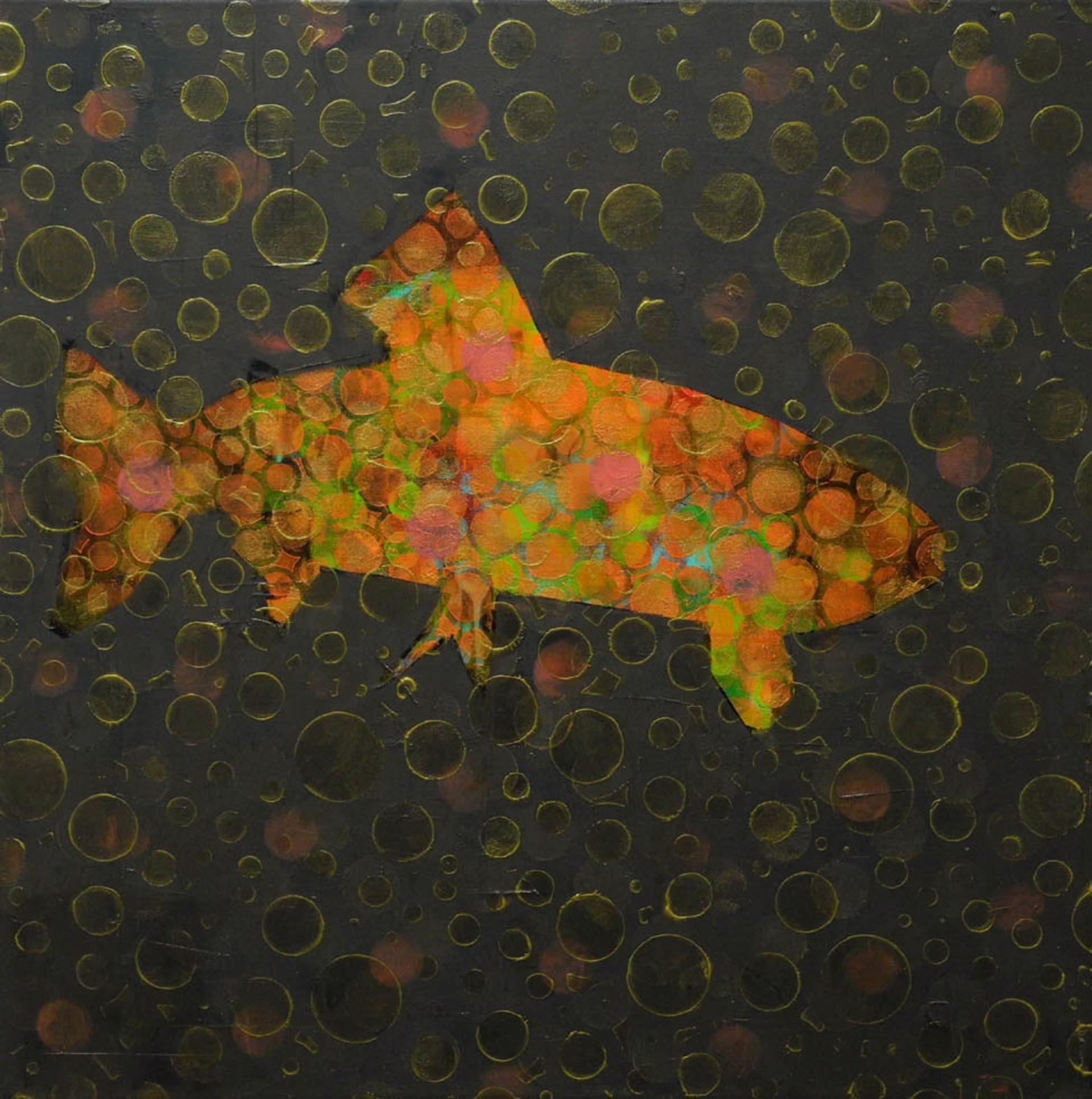 Trout Painting # 016-1369 by Les Thomas