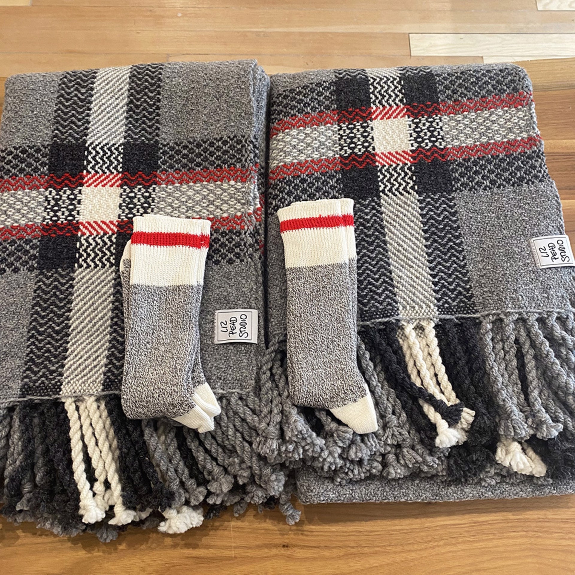 Wool Sock Blanket (with a pair of wool socks!) by Liz Pead