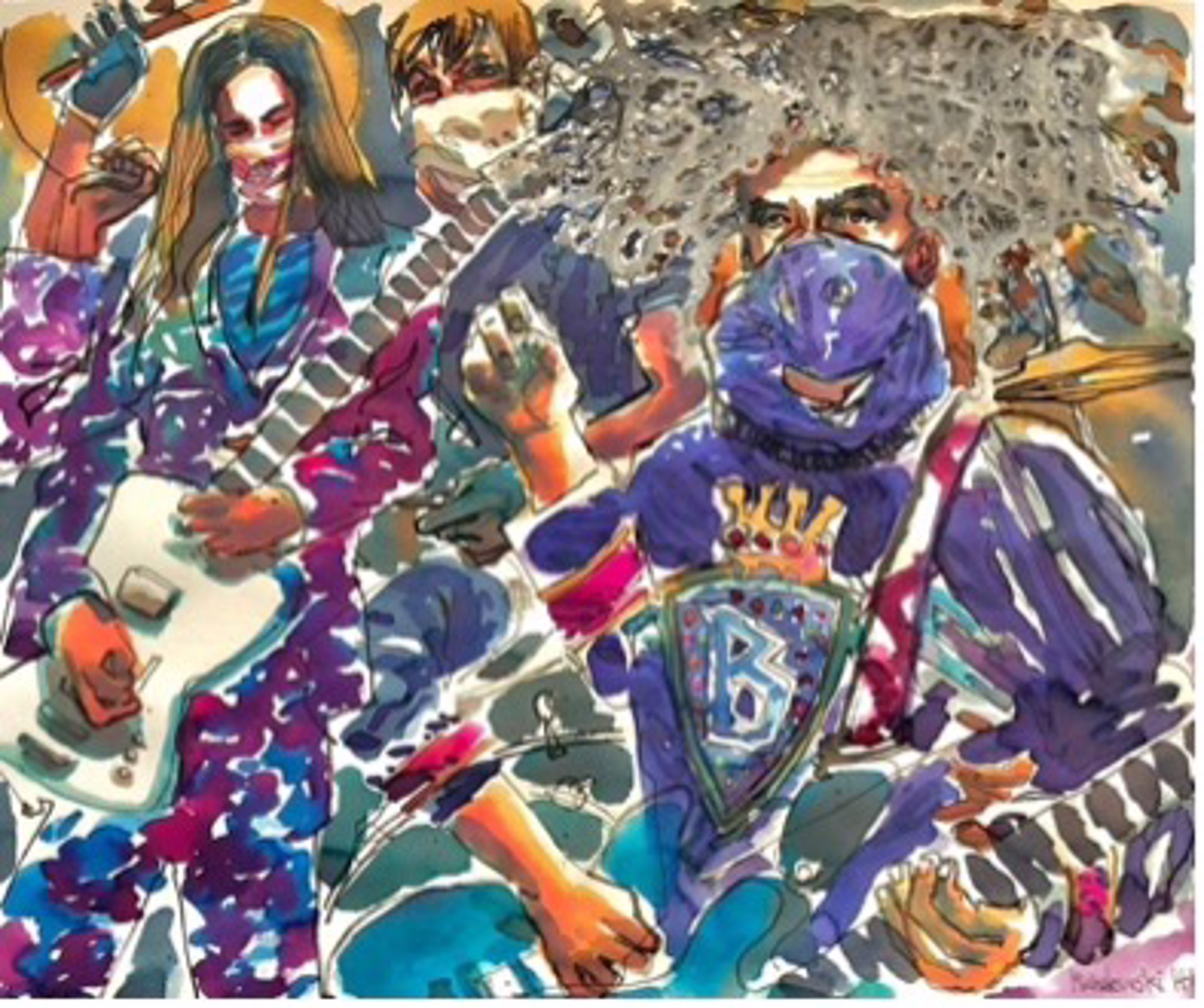Live Drawing of Melvins by Ted Michalowski